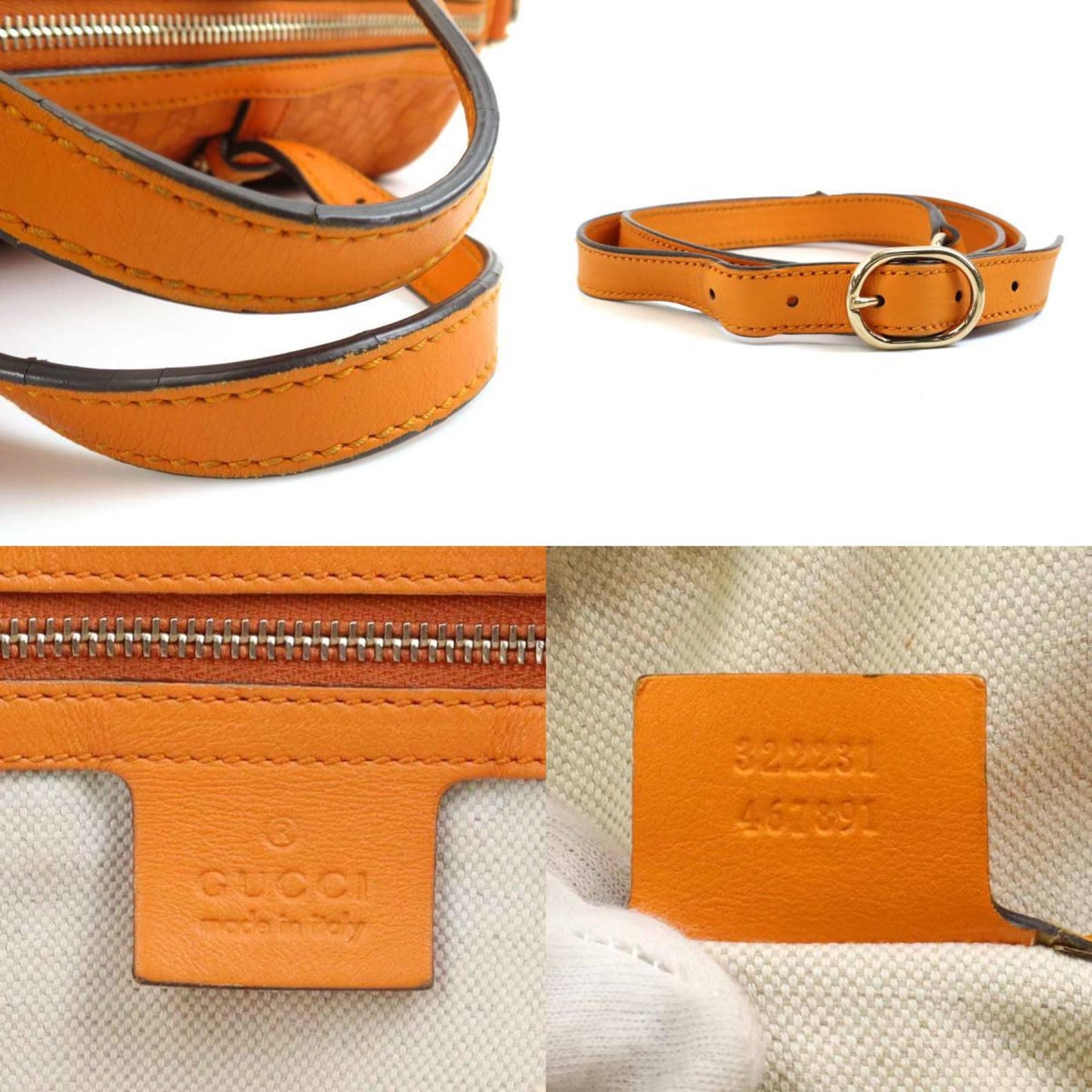 Gucci Gold Leather Handbag Shoulder Bag