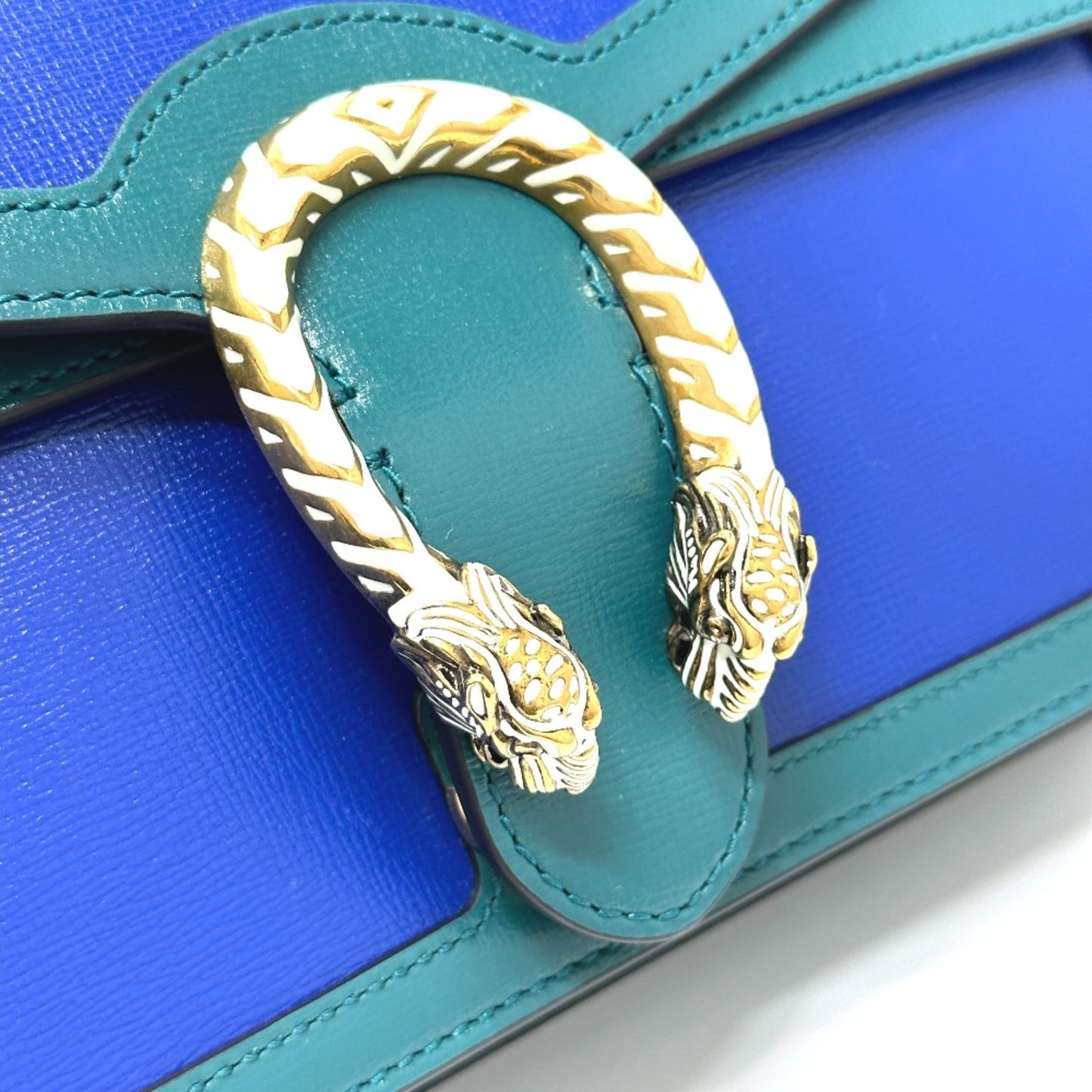 Gucci Blue Leather Shoulder Bag