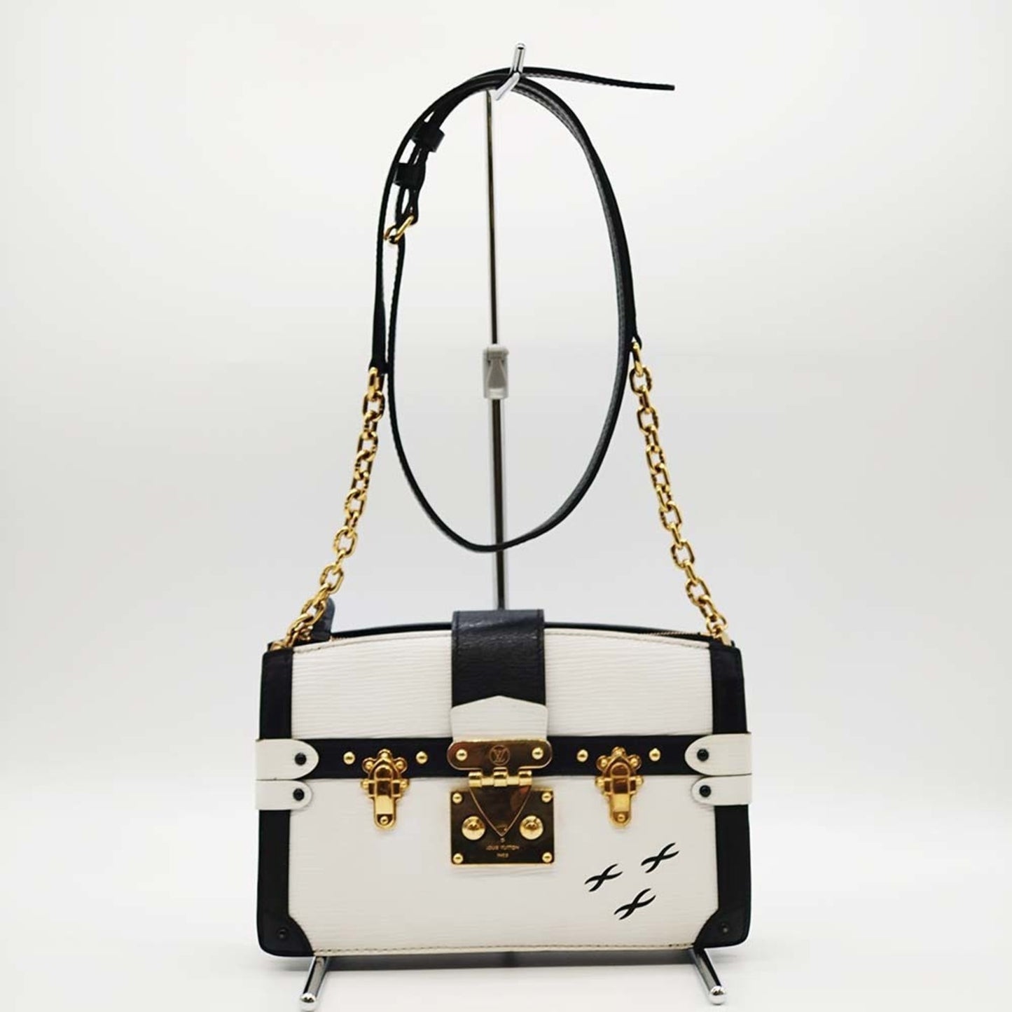 Louis Vuitton Epi White Epi Leather Clutch Bag Shoulder Bag