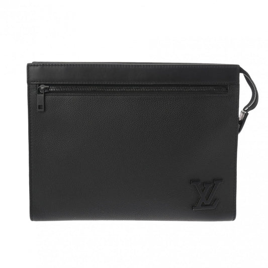 Louis Vuitton Noir Leather Pouch Shoulder Bag ()