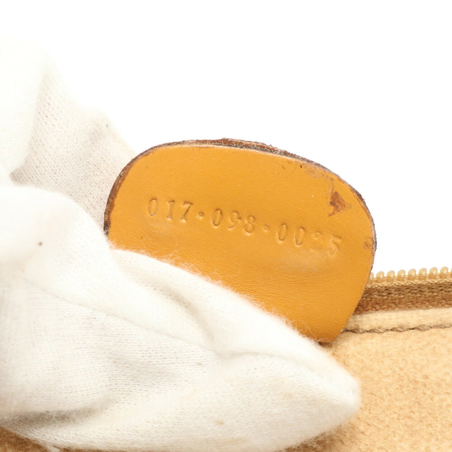 Gucci Brown Leather Coated Canvas Pouch