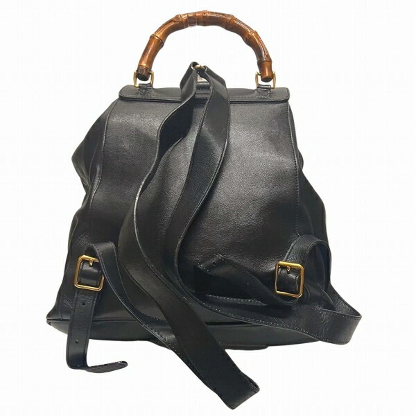 Gucci Black Bamboo Backpack