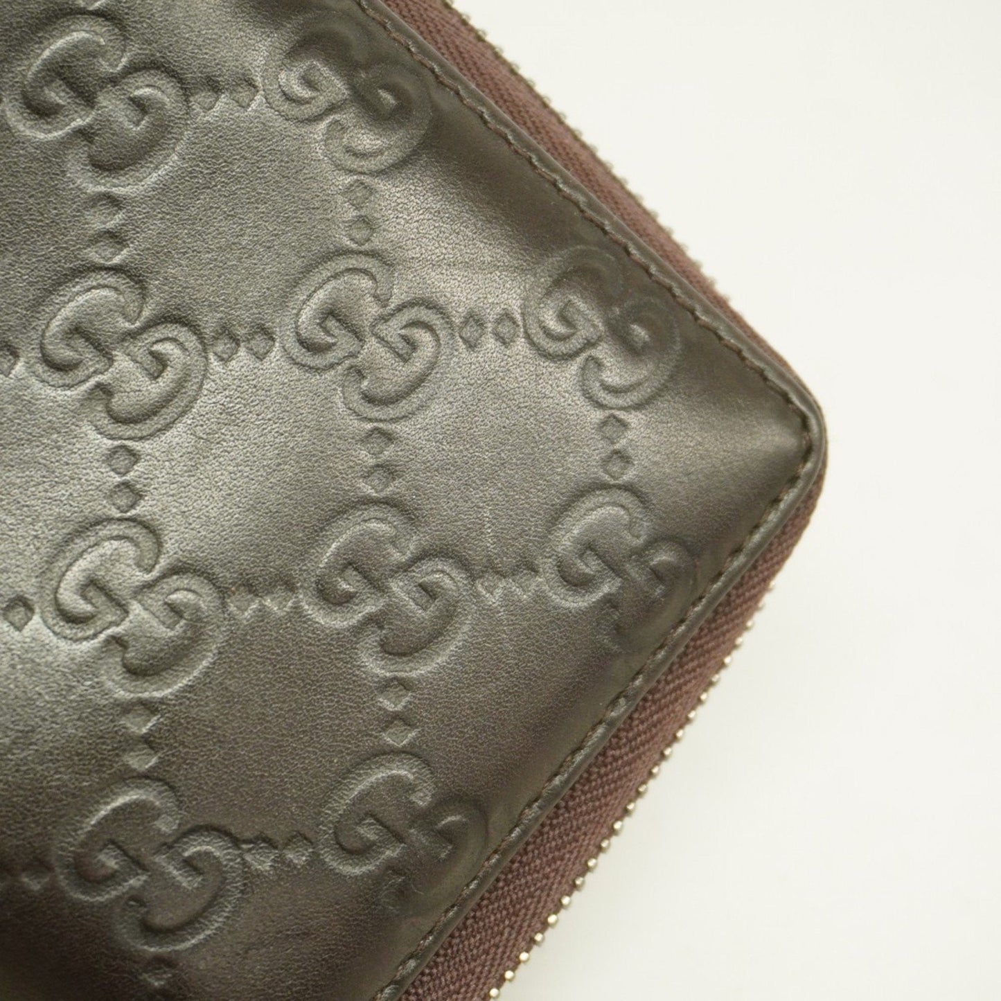 Gucci Brown Leather Long Wallet (Bi-Fold)