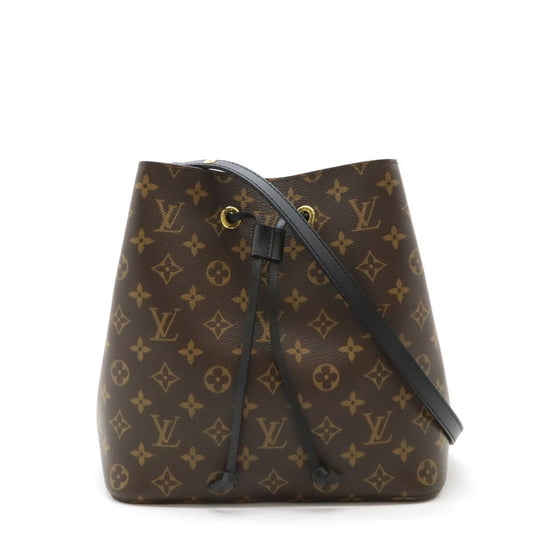 Louis Vuitton Black Brown Monogram Noir Monogram Leather Shoulder Bag ()