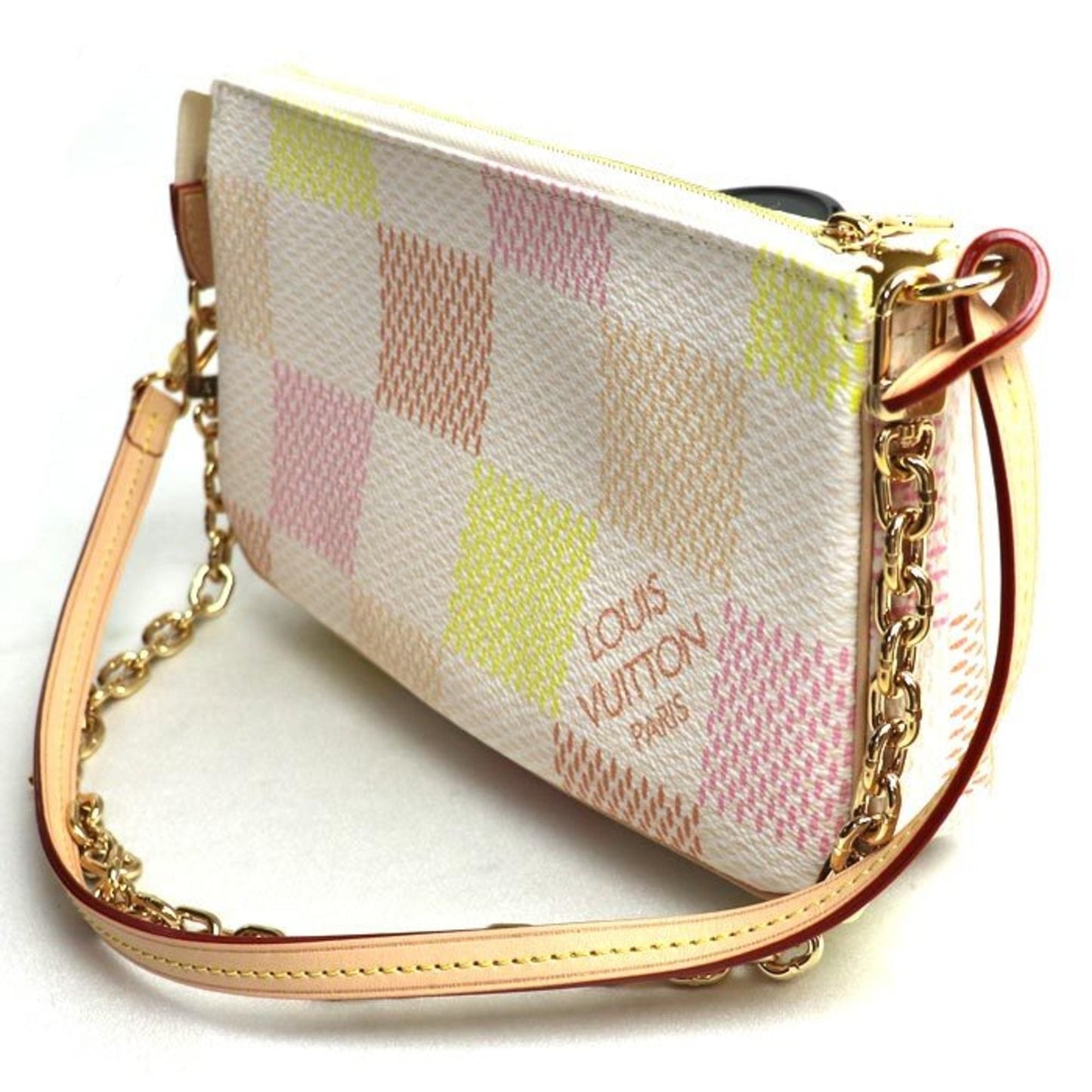 Louis Vuitton Peach Pink Damier Canvas Shoulder Bag