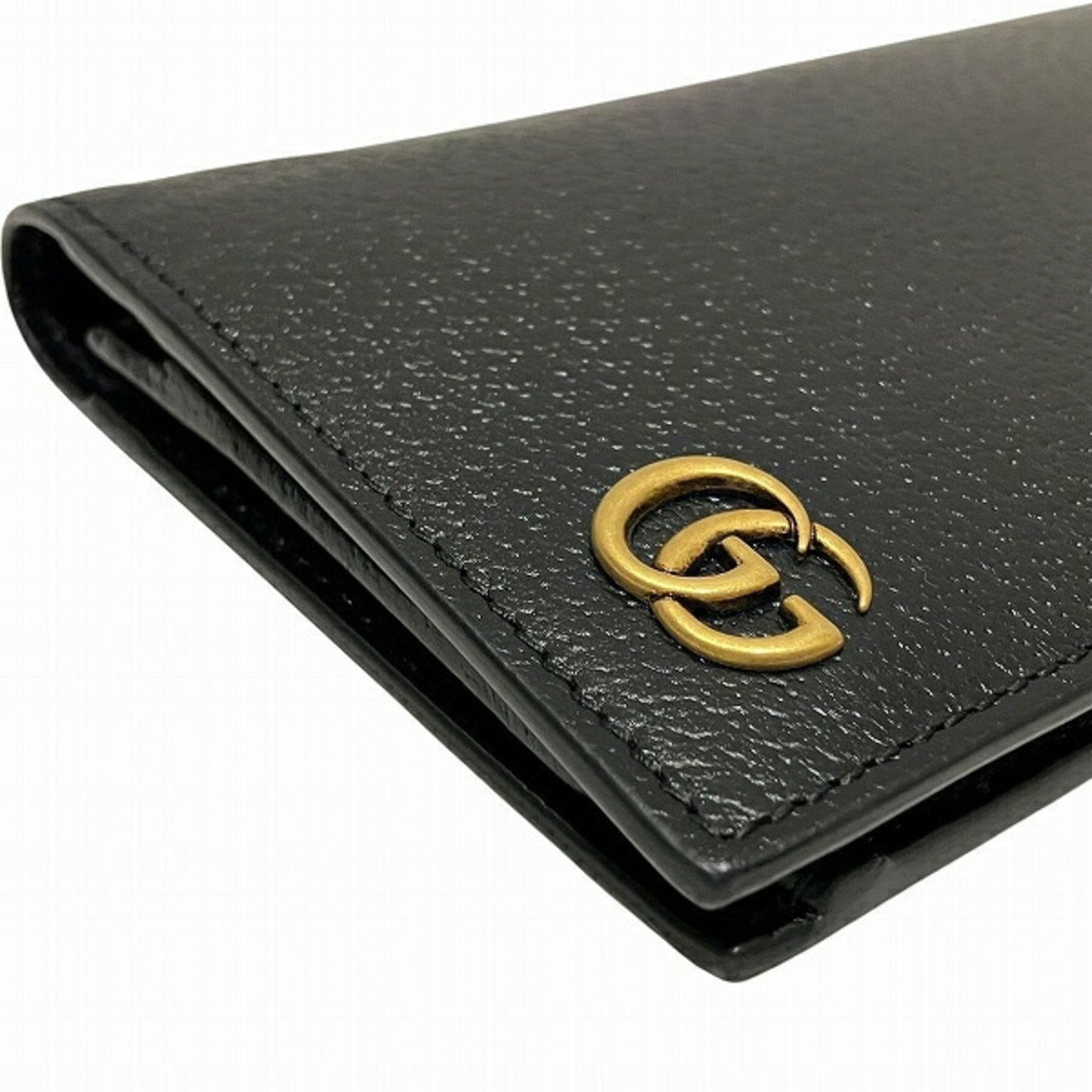 Gucci Black Leather Long Wallet (Bi-Fold)