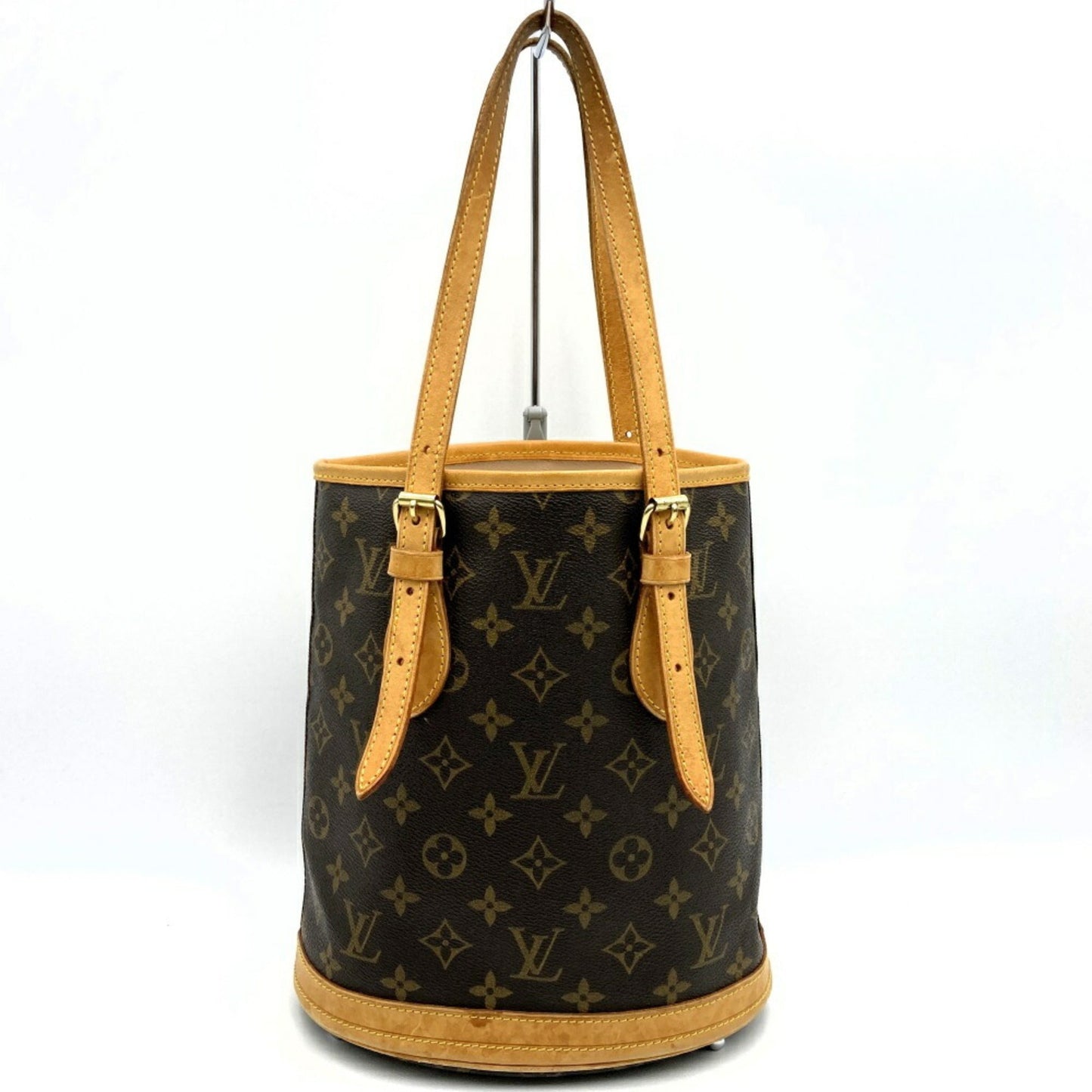 Louis Vuitton Brown Monogram Canvas Shoulder Bag Tote Bag ()