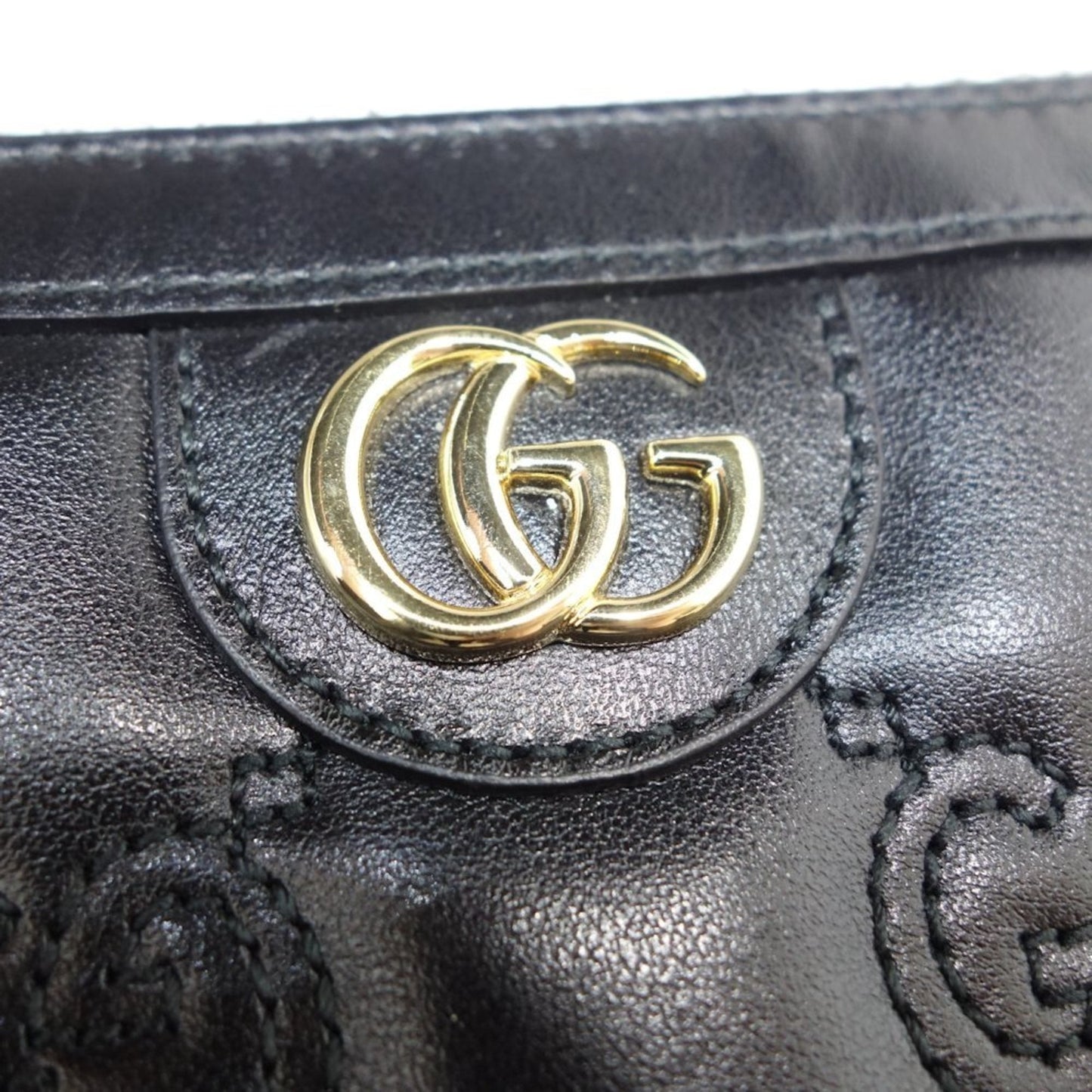 Gucci Black Leather Long Wallet (Bi-Fold)