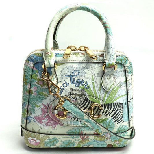 Gucci Horsebit Multi-Color White Leather Shoulder Bag ()