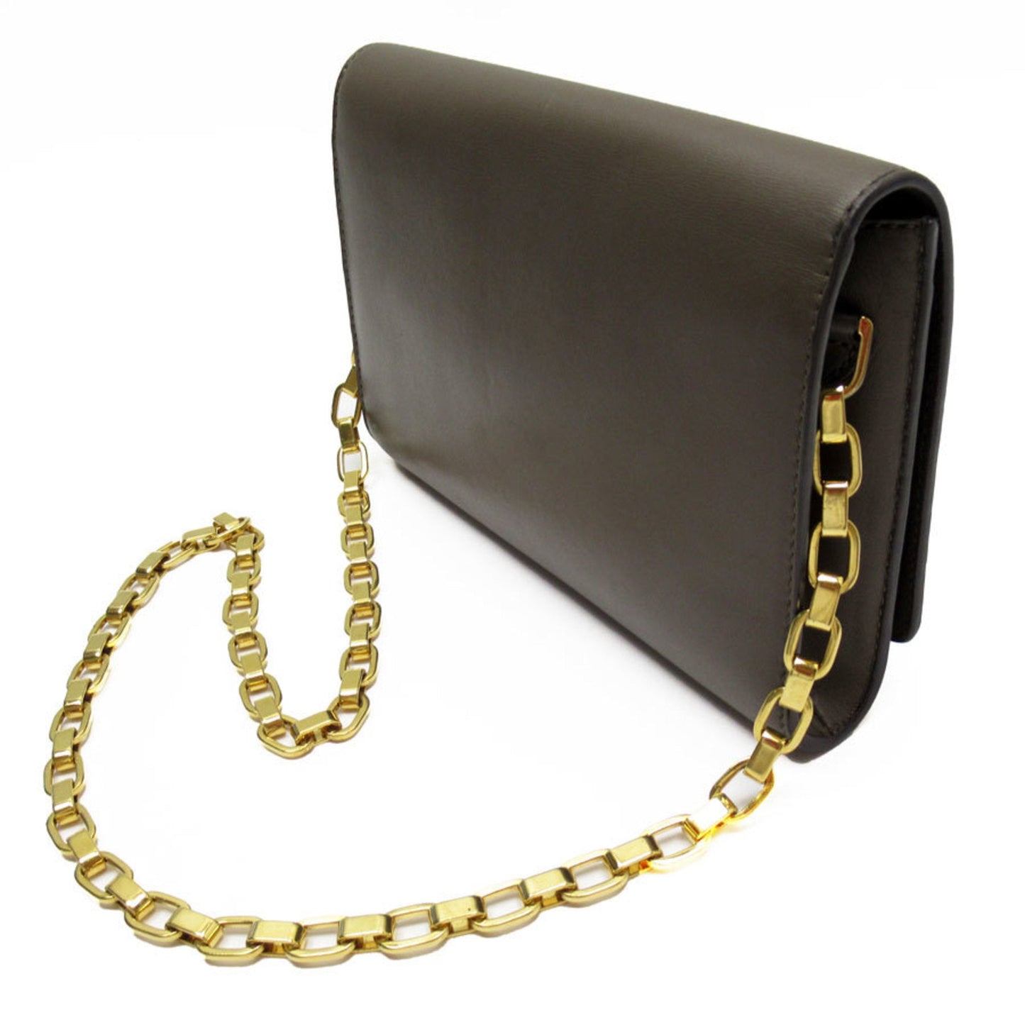 Louis Vuitton Brown Leather Pochette Shoulder Bag