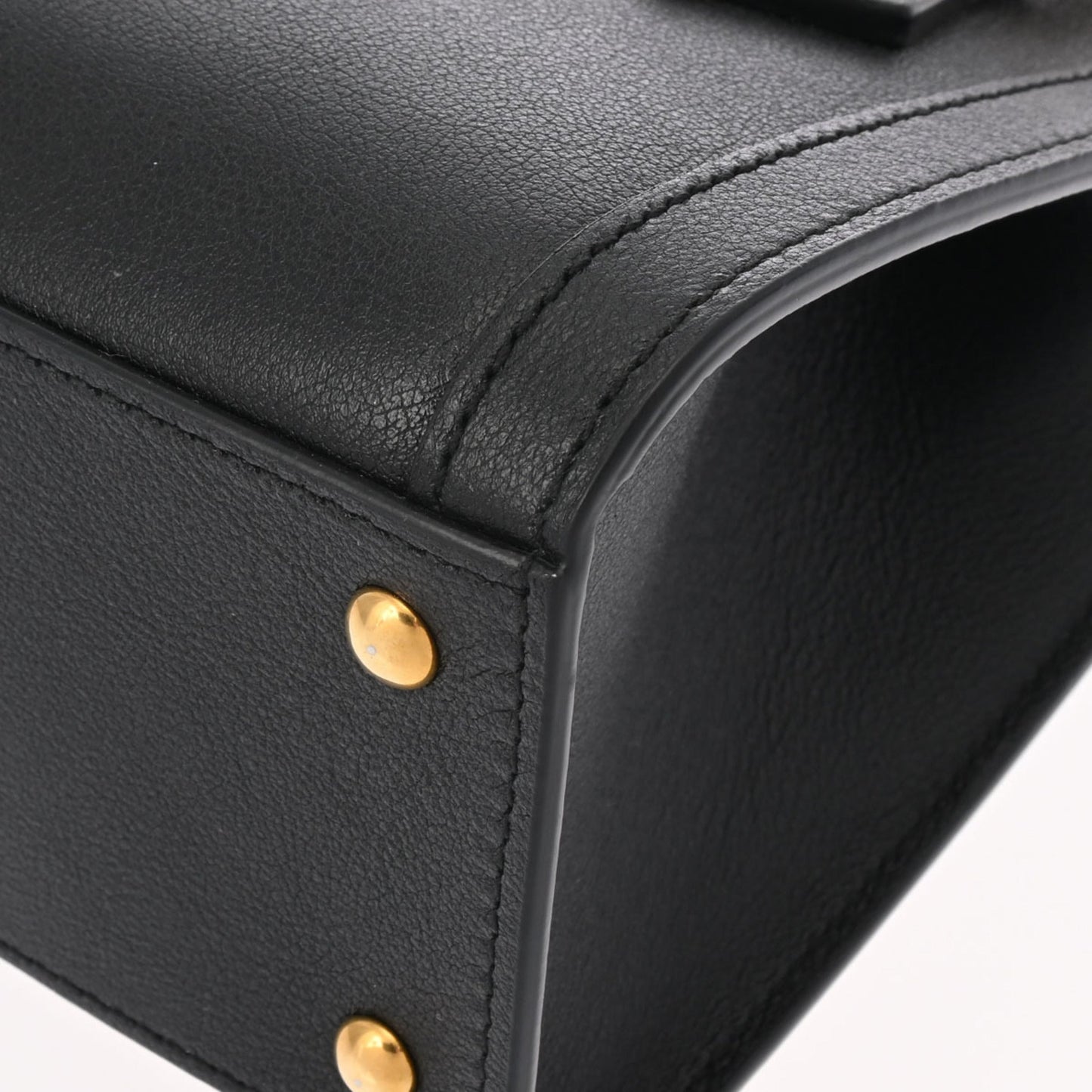 Gucci Black Yellow Leather Handbag Tote Bag