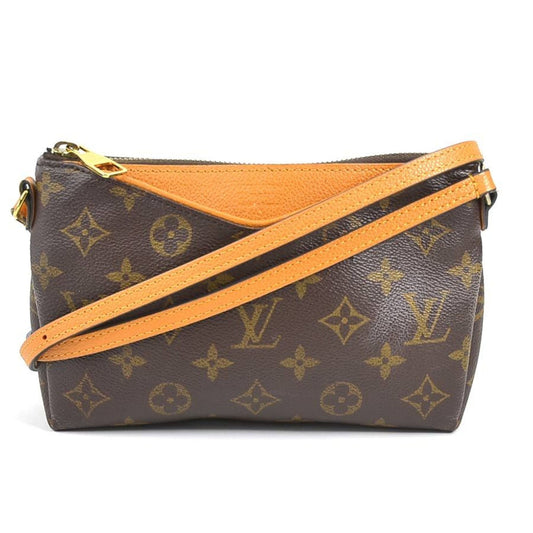 Louis Vuitton Brown Monogram Leather Shoulder Bag ()