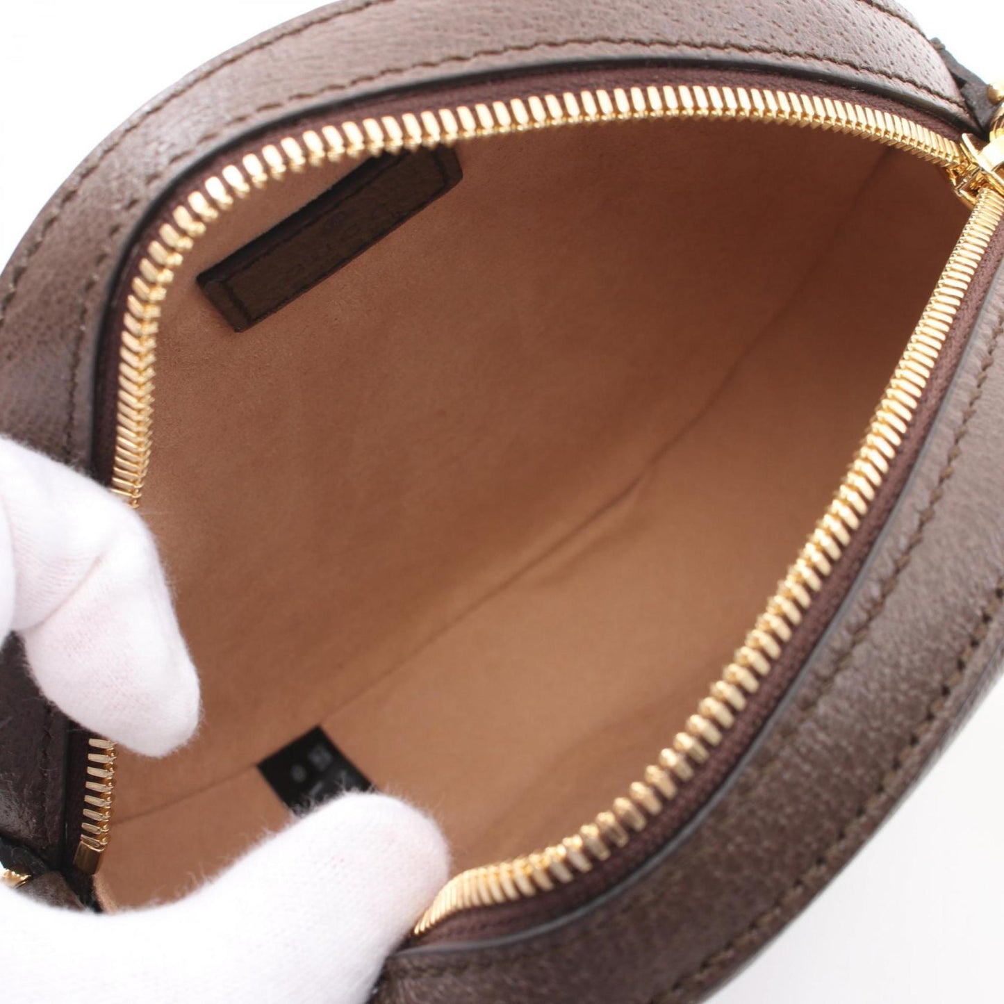 Gucci Beige Brown Gg Supreme Leather Shoulder Bag