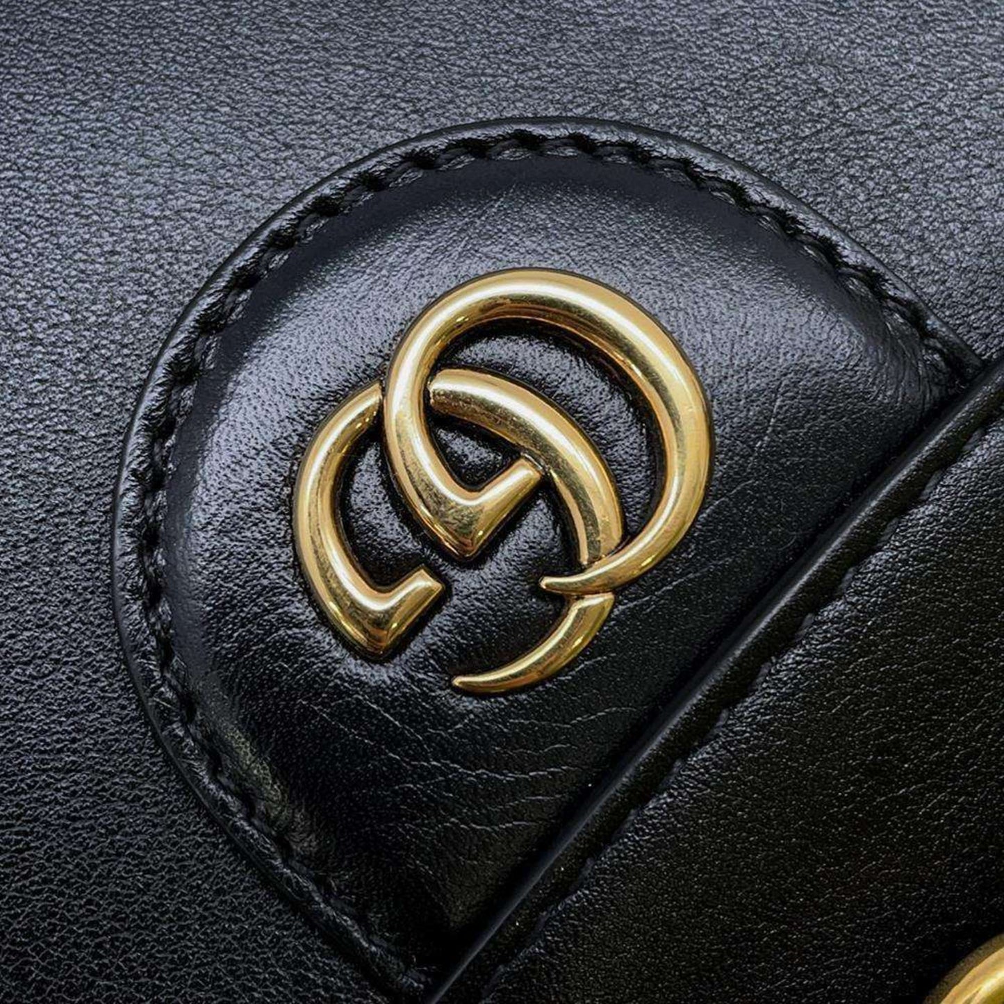 Gucci Black Leather Shoulder Bag Tote Bag