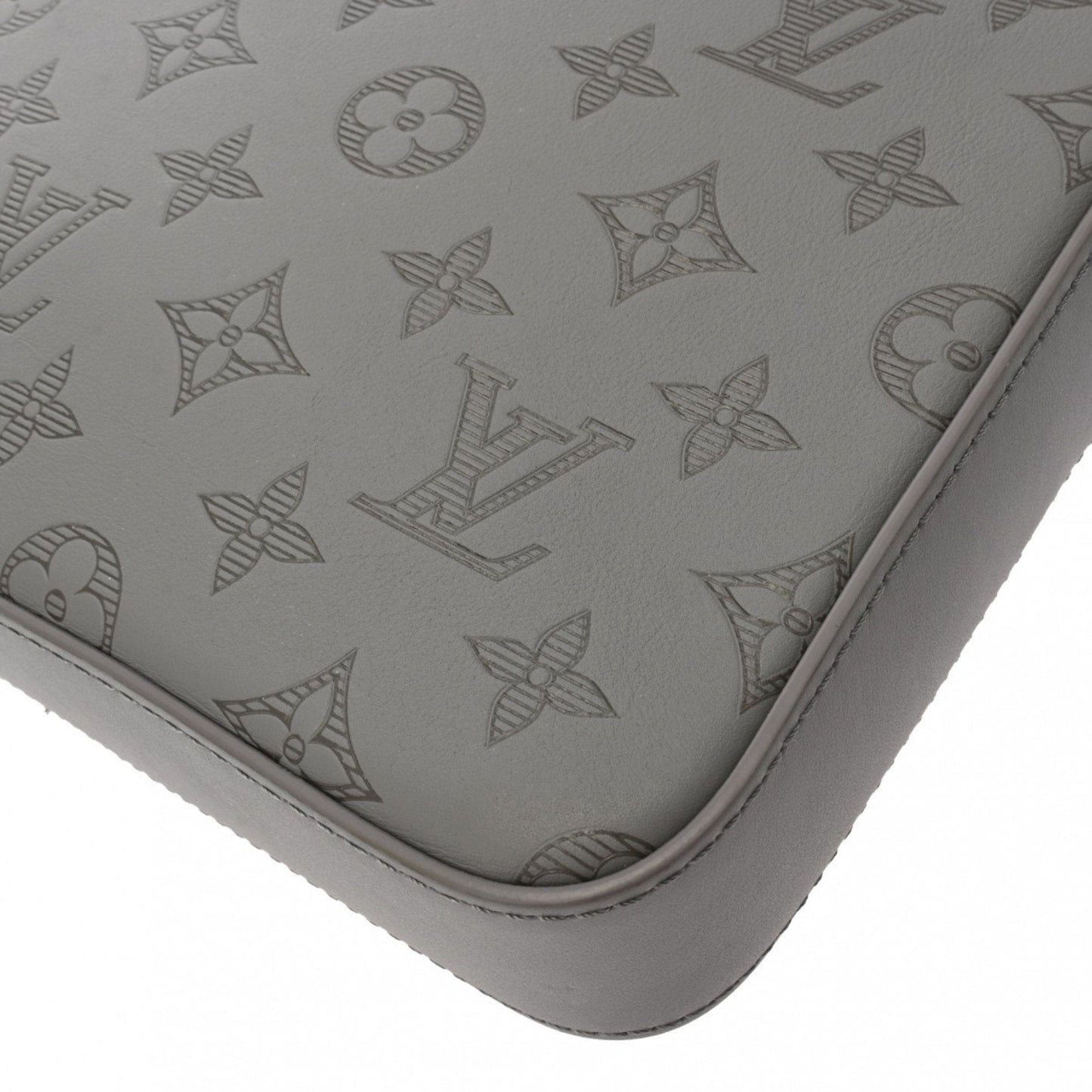 Louis Vuitton Gray Leather Shoulder Bag