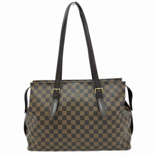 Louis Vuitton Brown Damier Canvas Galle Shoulder Bag Tote Bag ()