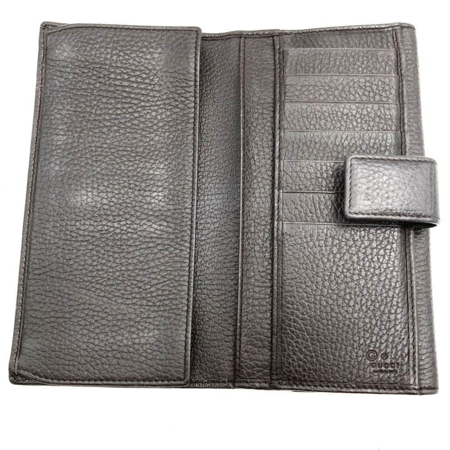 Gucci Brown Leather Long Wallet (Bi-Fold)