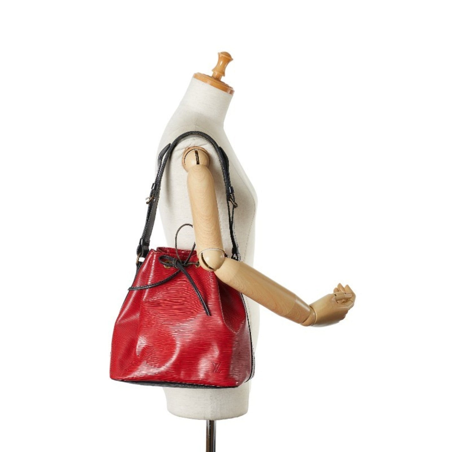 Louis Vuitton Castilian Red Noir Epi Leather Shoulder Bag