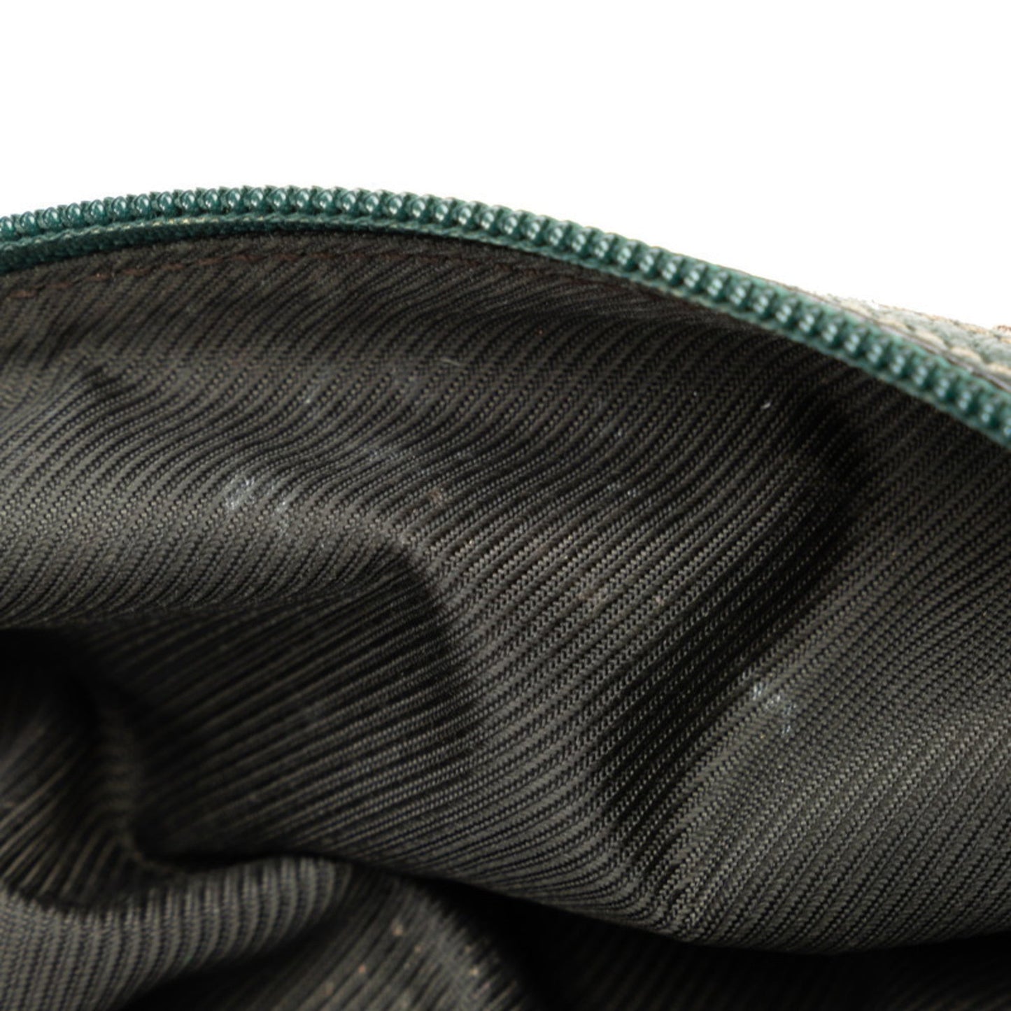 Gucci Gg Canvas Beige Green Canvas Leather Pouch