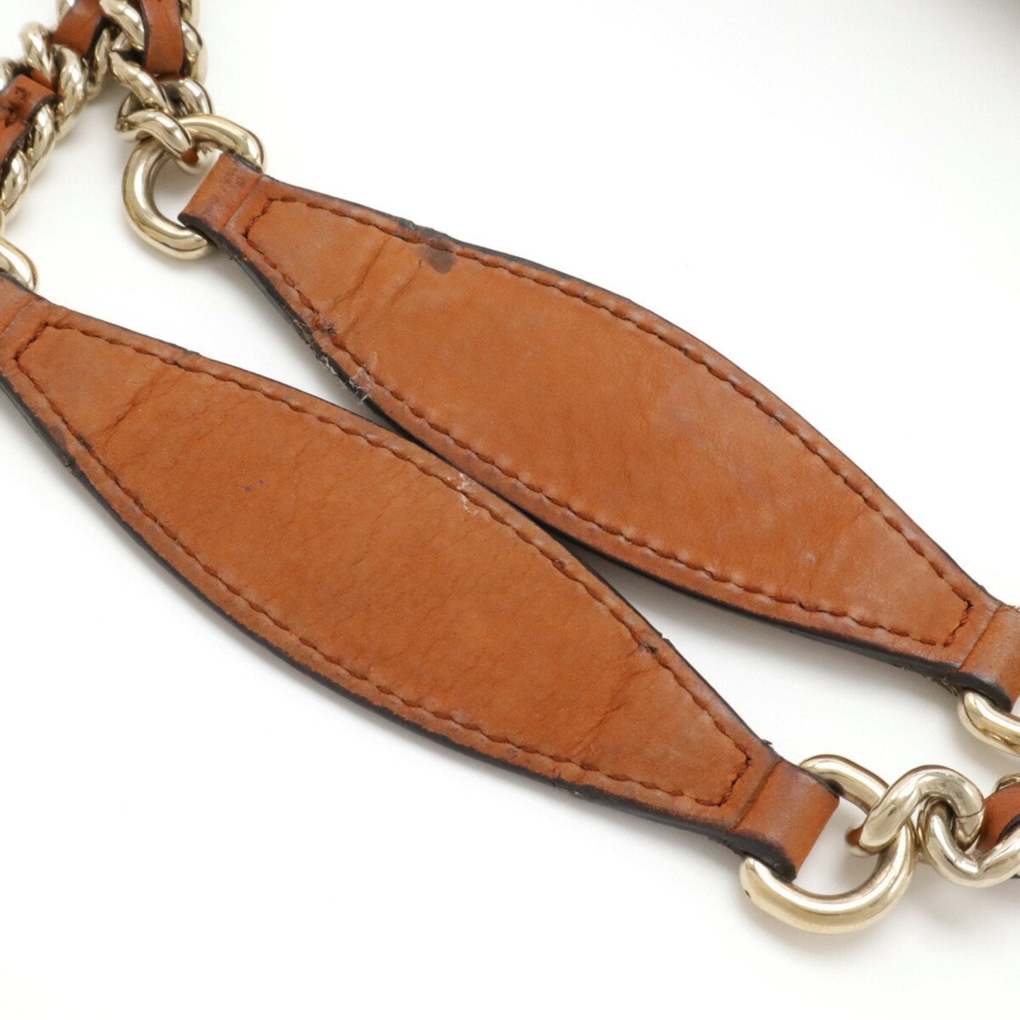Gucci Brown Orange Leather Shoulder Bag Tote Bag