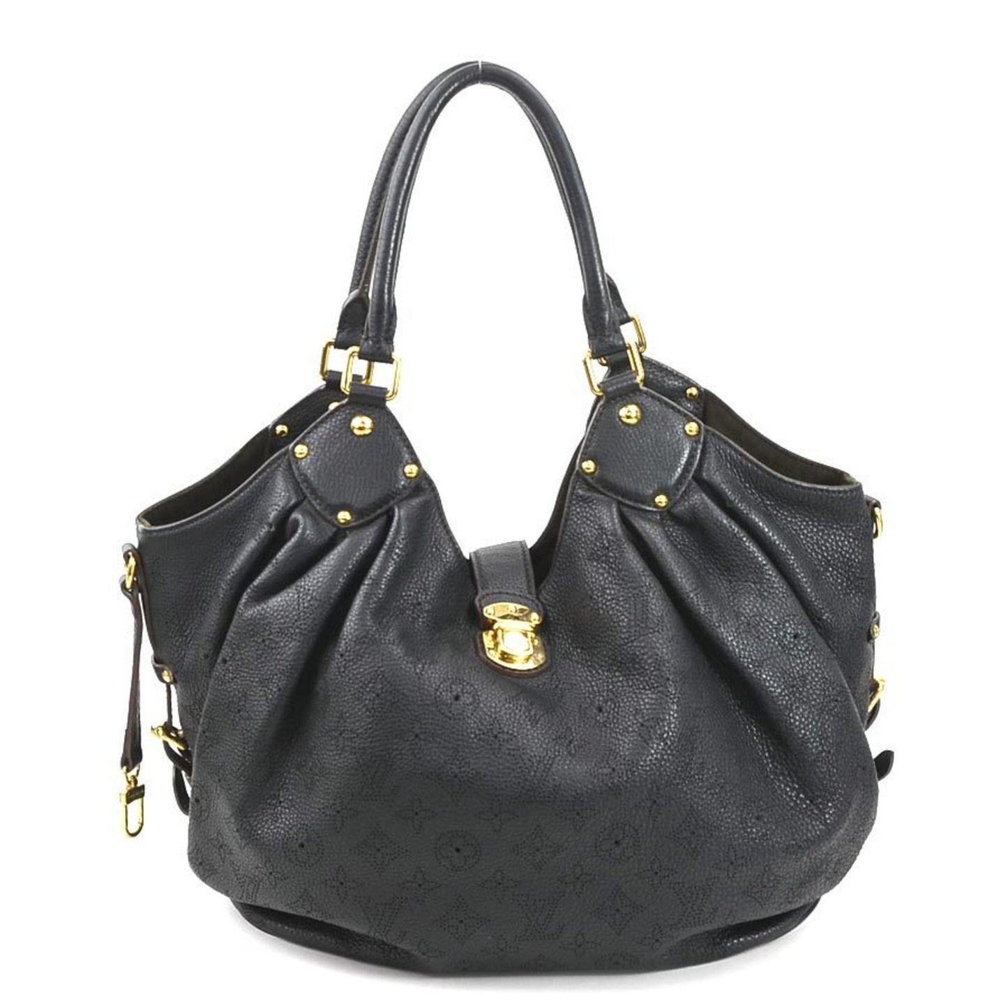 Louis Vuitton Black Mahina Leather Shoulder Bag ()