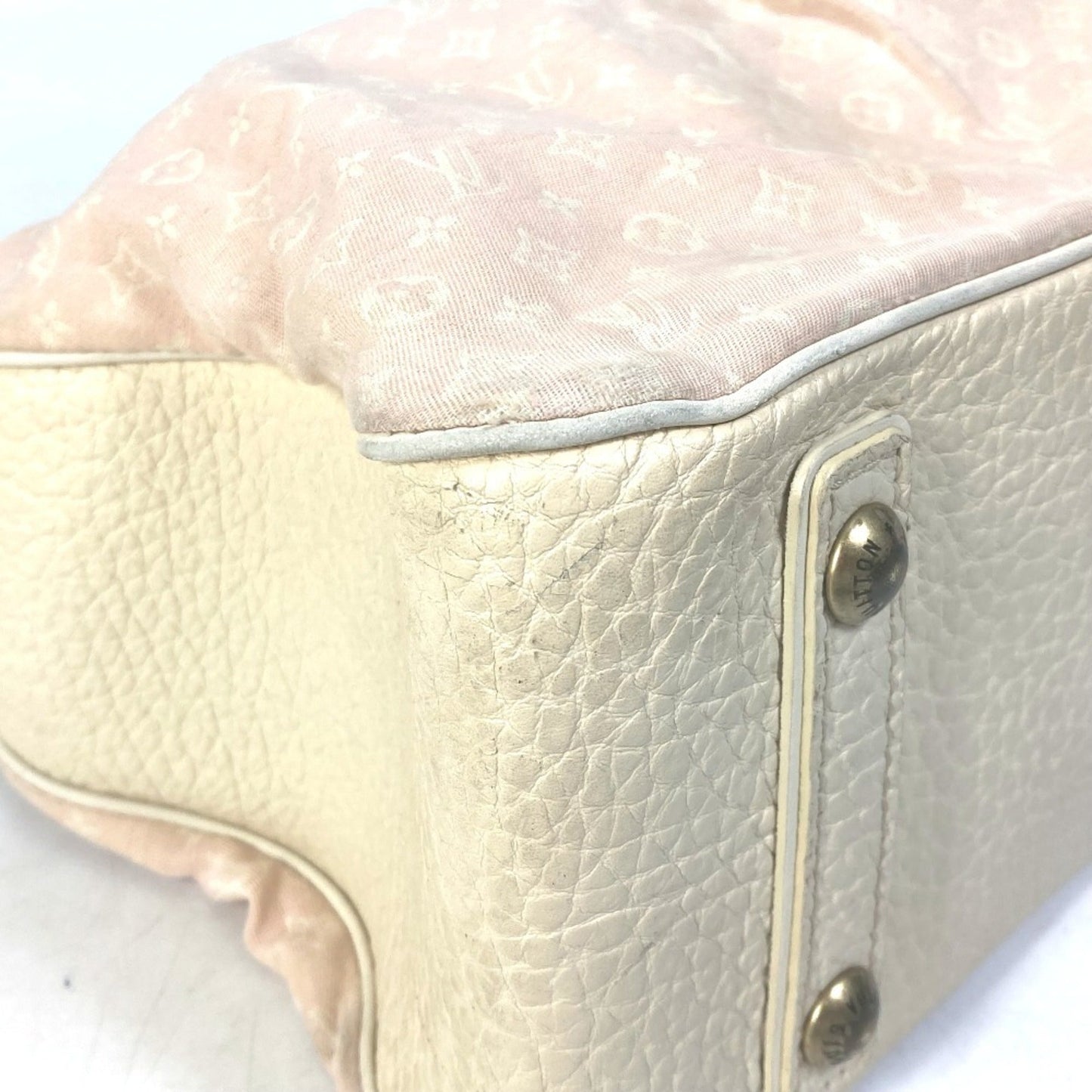 Louis Vuitton Pink Monogram Mini Lin Boston Bag Handbag Shoulder Bag