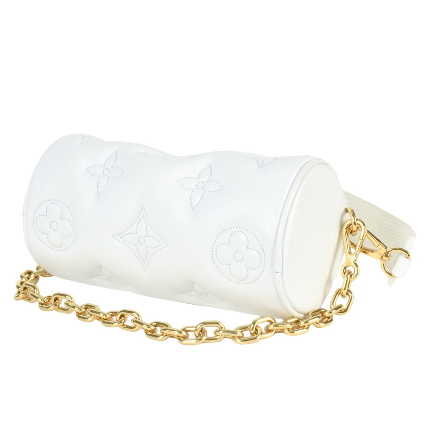 Louis Vuitton White Leather Handbag Shoulder Bag