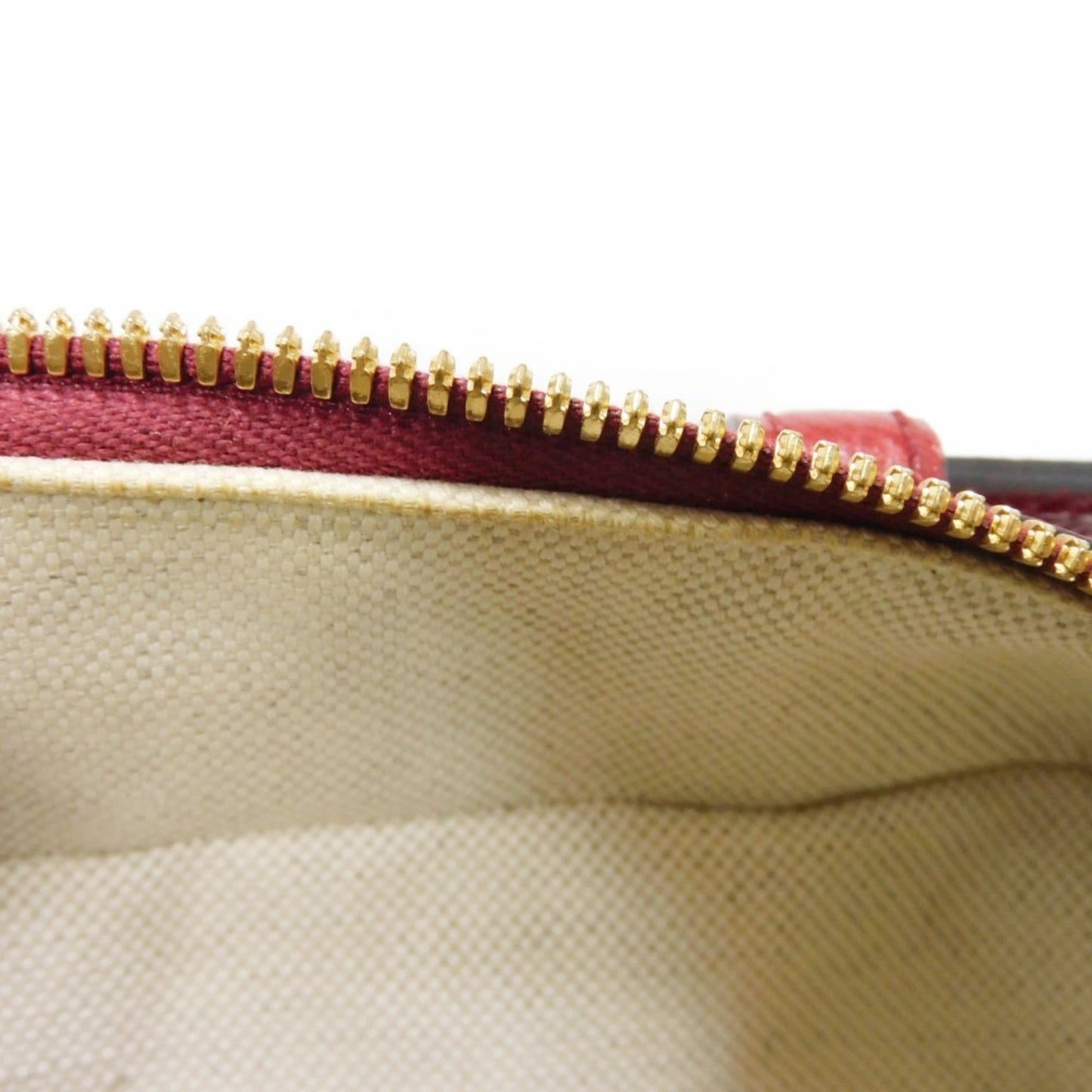 Gucci Brown Red Color Gg Supreme Canvas Leather Handbag Shoulder Bag