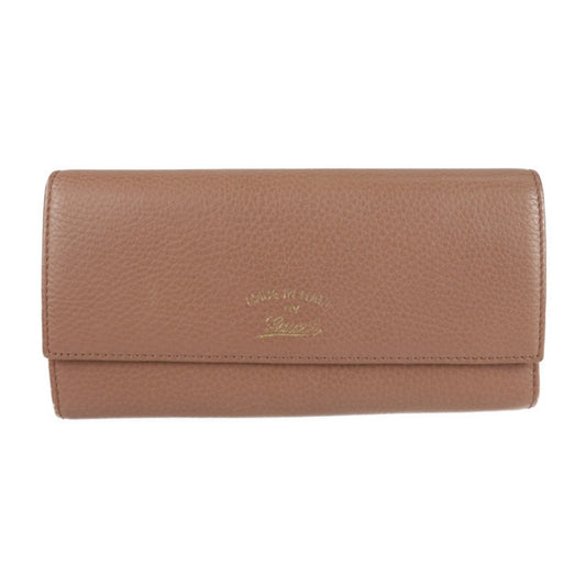 Gucci Gucci Swing Brown Pink Leather Long Wallet (Bi-Fold) ()