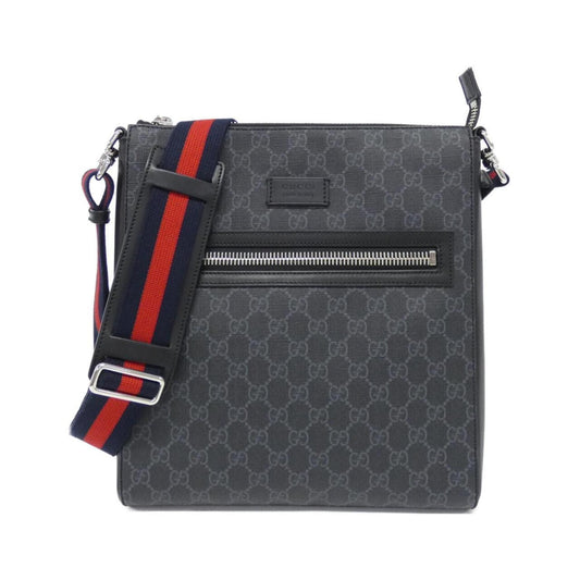 Gucci Black Gray Gg Supreme Shoulder Bag ()