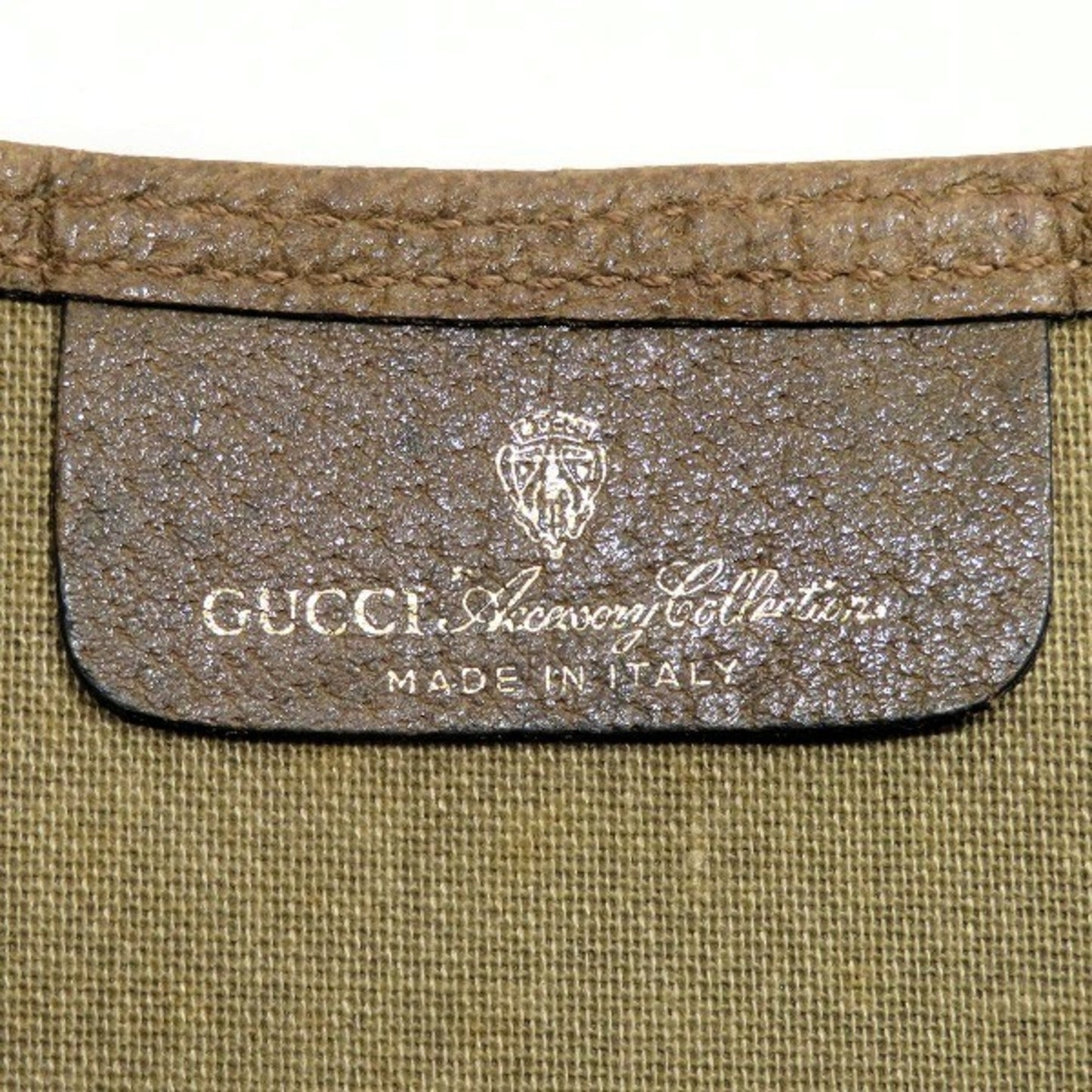 Gucci Beige Pvc Leather Shoulder Bag Tote Bag