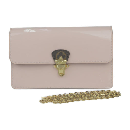 Louis Vuitton Brown Monogram Rose Ballerine Patent Leather Monogram Clutch Bag Pochette Shoulder Bag ()