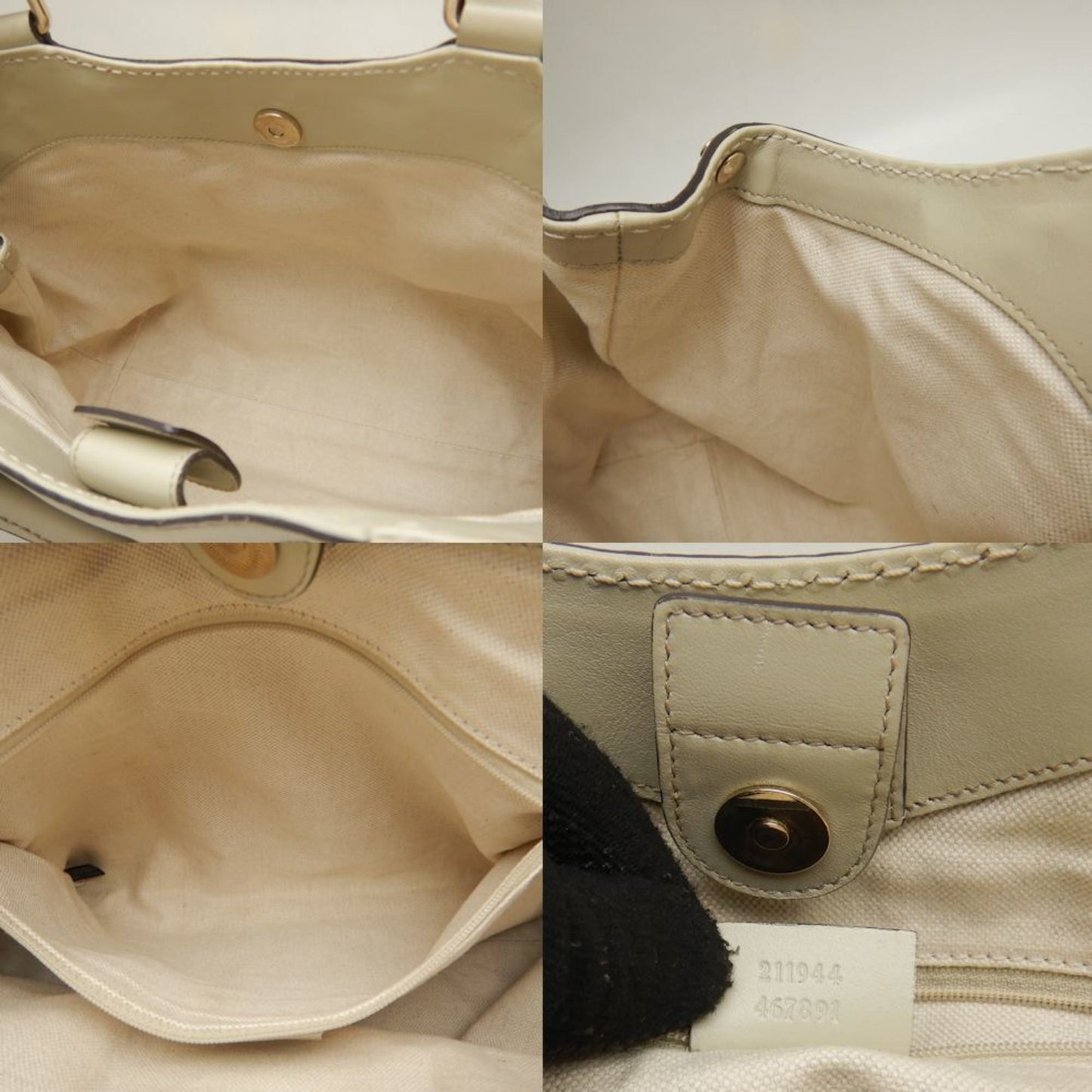 Gucci Beige Gg Canvas Tote Bag