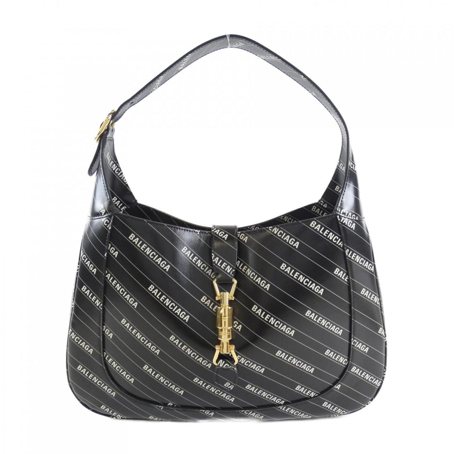 Gucci Black White Leather Shoulder Bag