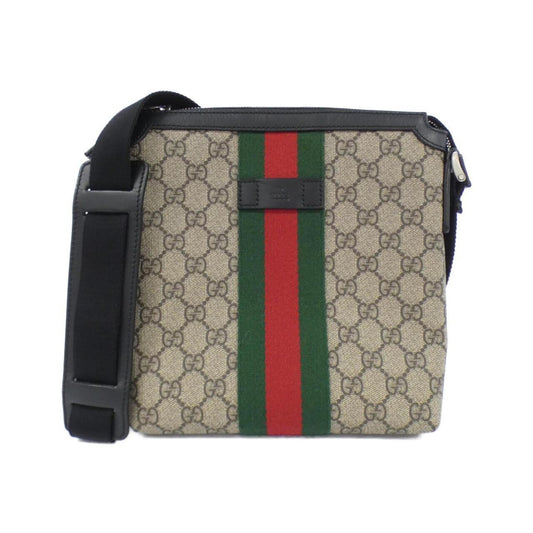 Gucci Beige Black Gg Supreme Shoulder Bag