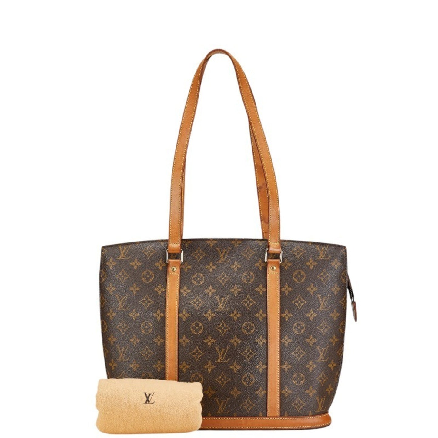 Louis Vuitton Brown Pvc Leather Shoulder Bag Tote Bag