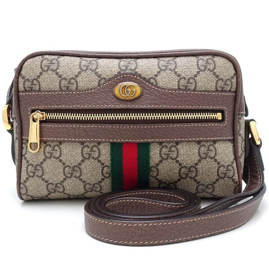 Gucci Beige Gg Supreme Canvas Leather Shoulder Bag ()