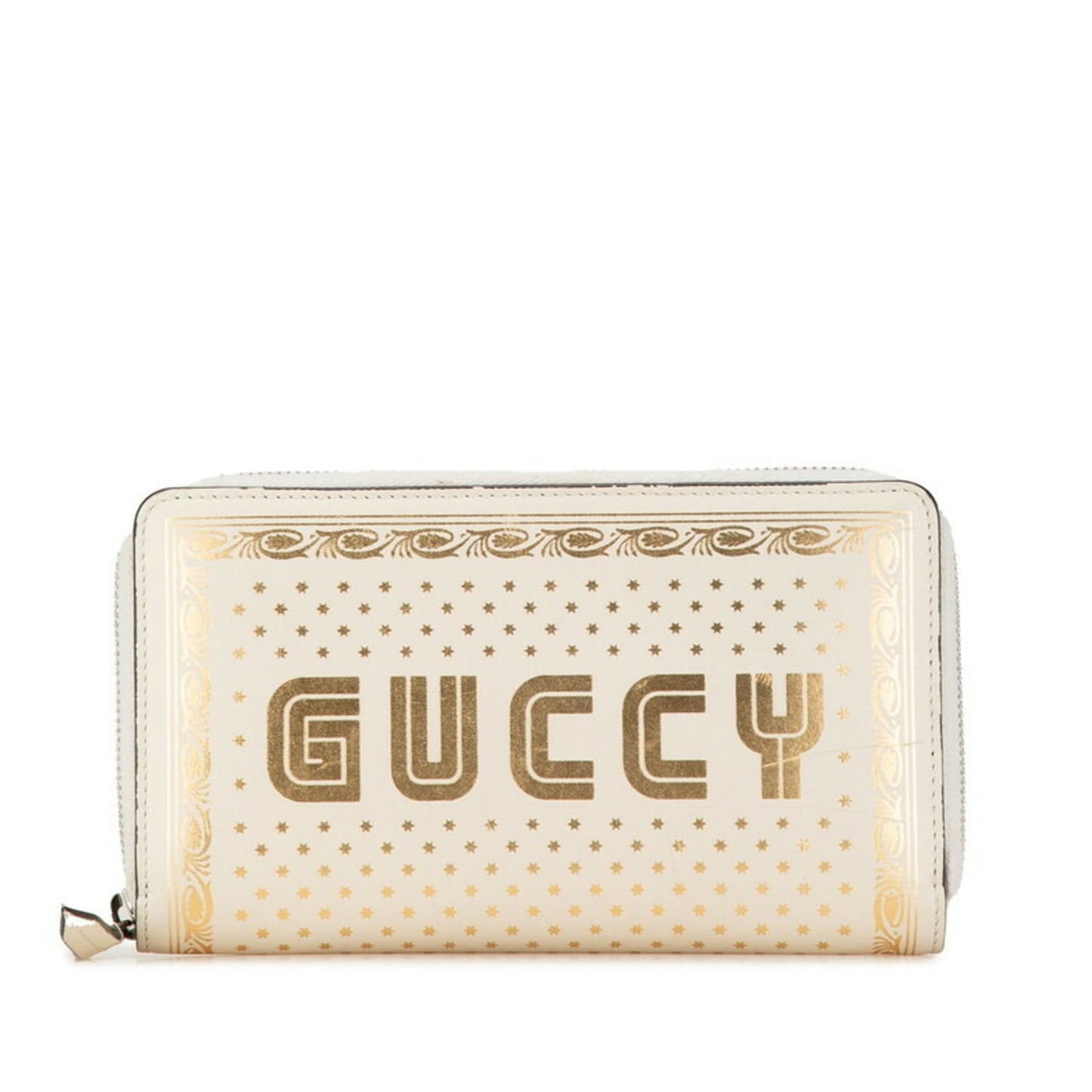 Gucci Ivory White Leather Long Wallet (Bi-Fold) ()