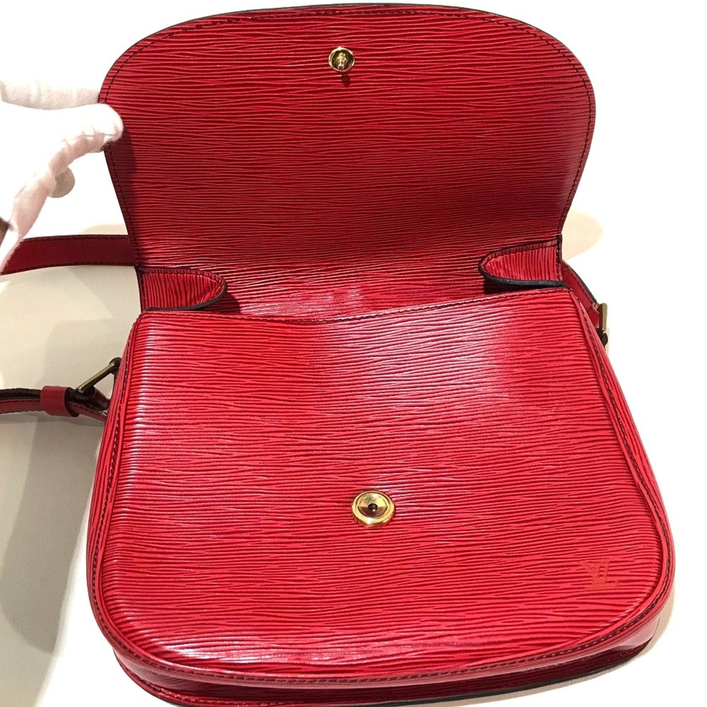 Louis Vuitton Red Leather Shoulder Bag
