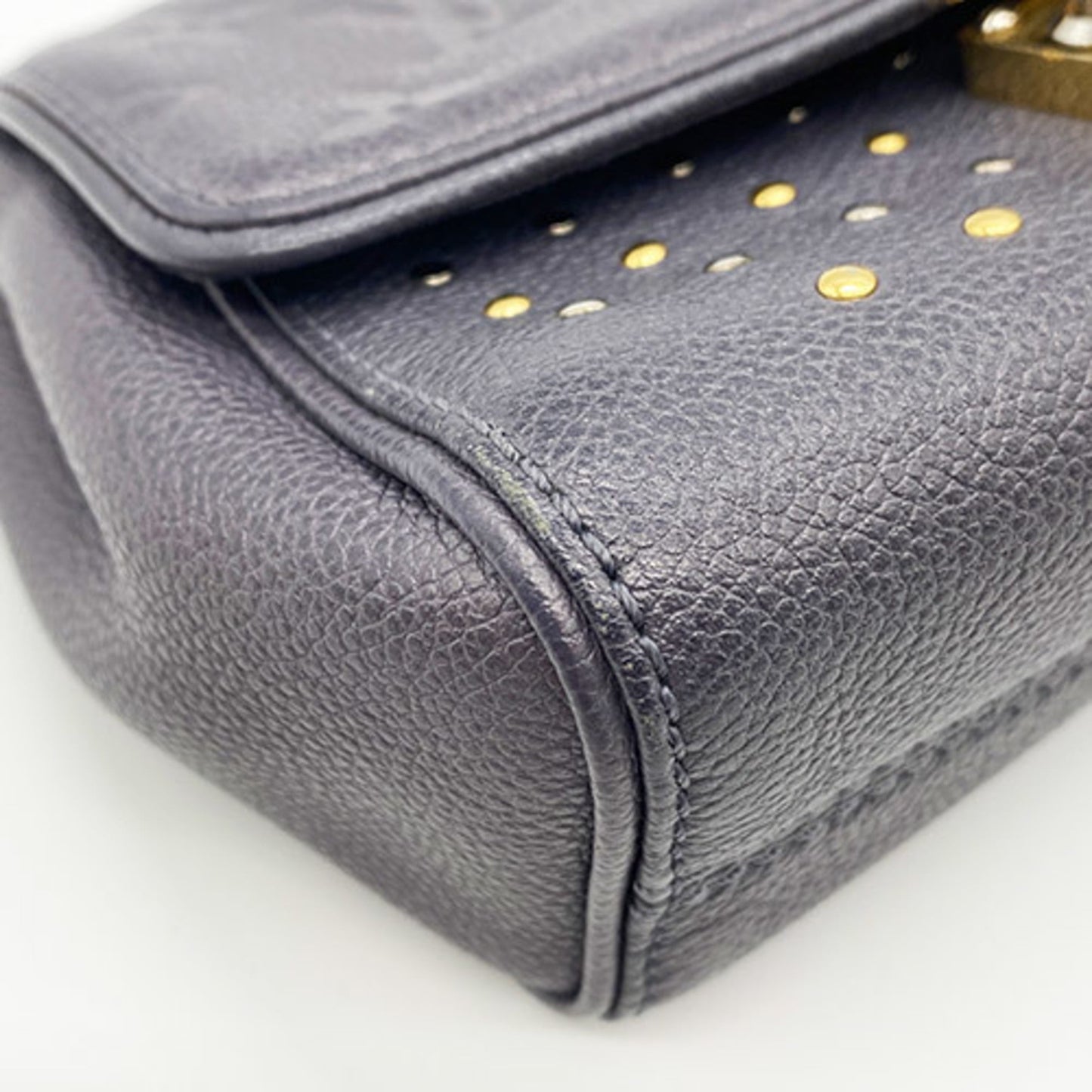 Louis Vuitton Gray Leather Shoulder Bag