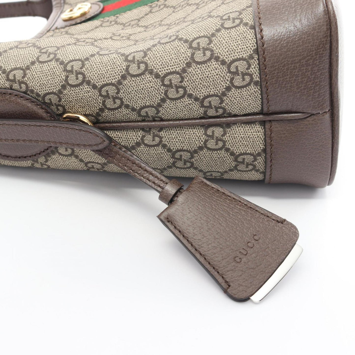 Gucci Beige Brown Multi-Color Gg Supreme Leather Shoulder Bag