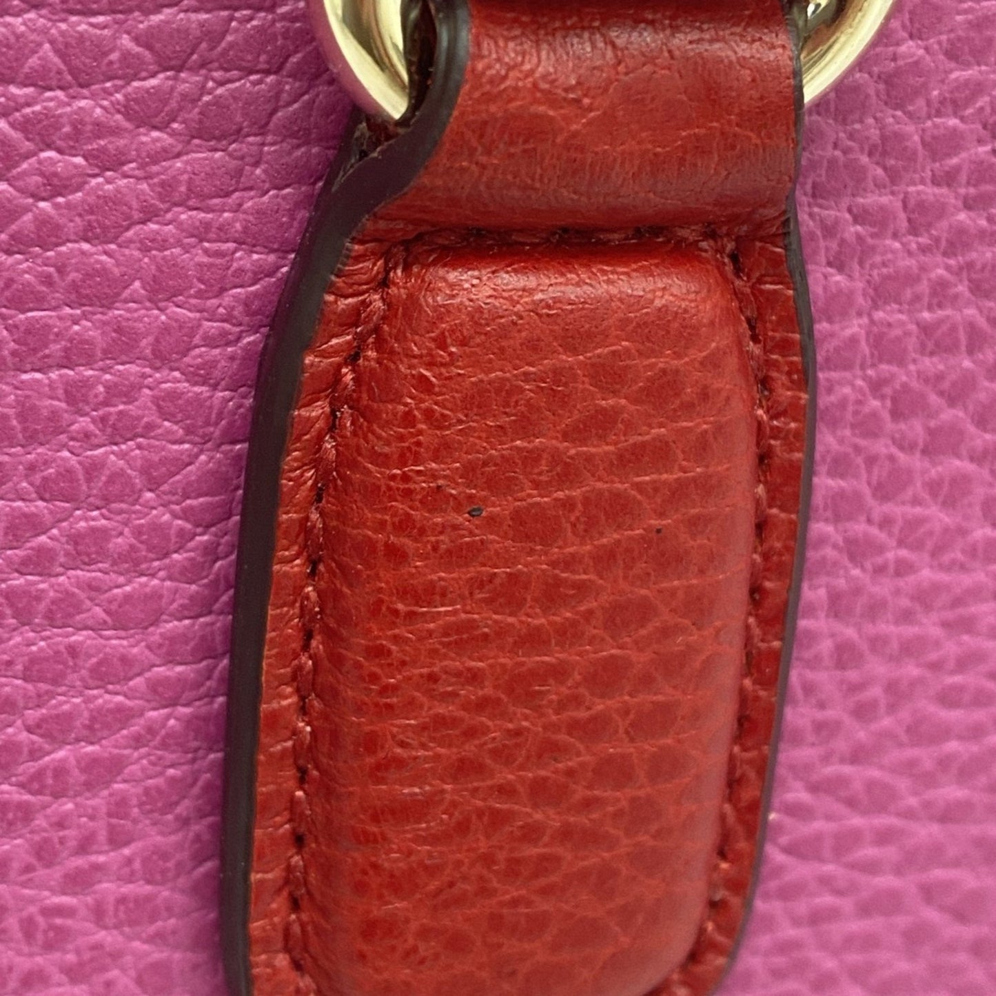 Gucci Pink Red Color Leather Handbag