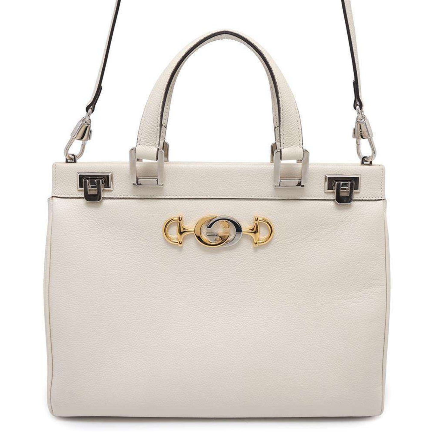 Gucci Ivory Leather Handbag Shoulder Bag ()