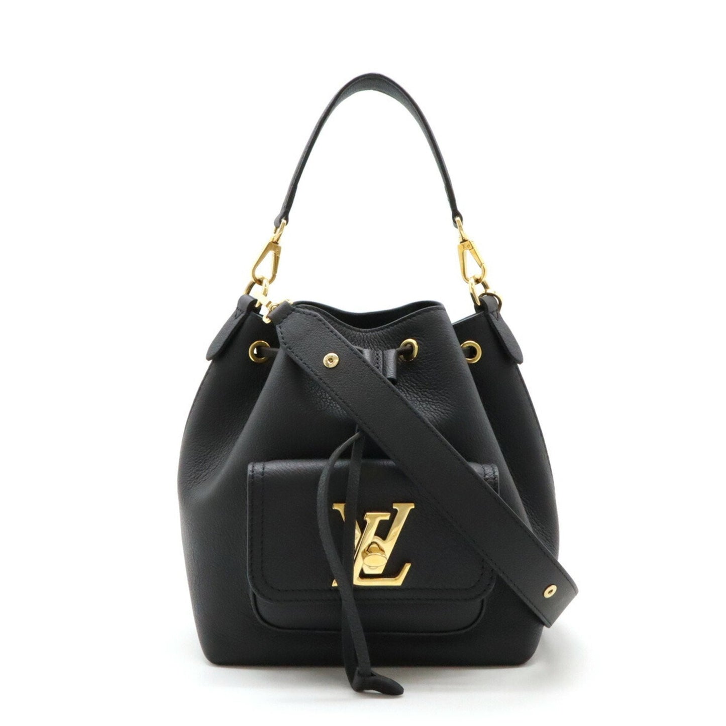Louis Vuitton Noir Leather Shoulder Bag
