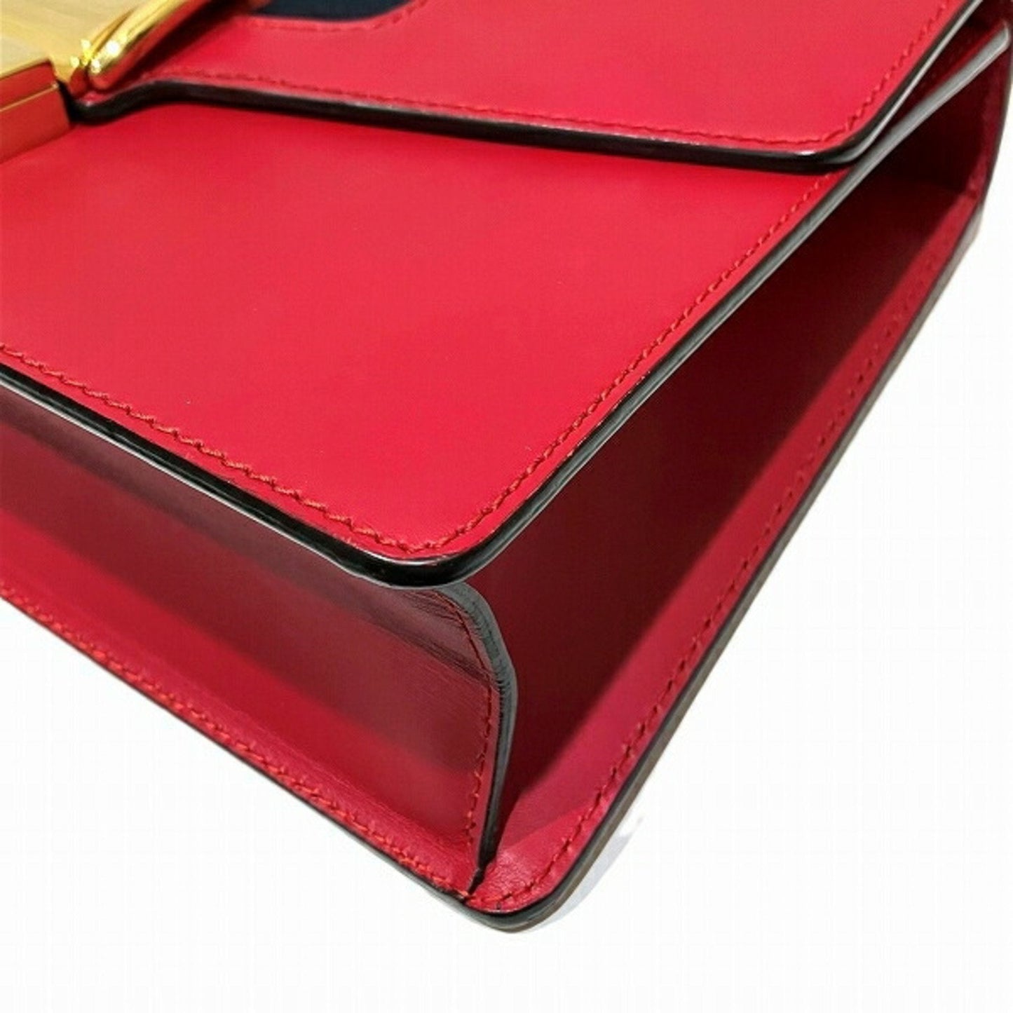Gucci Red Color Leather Shoulder Bag