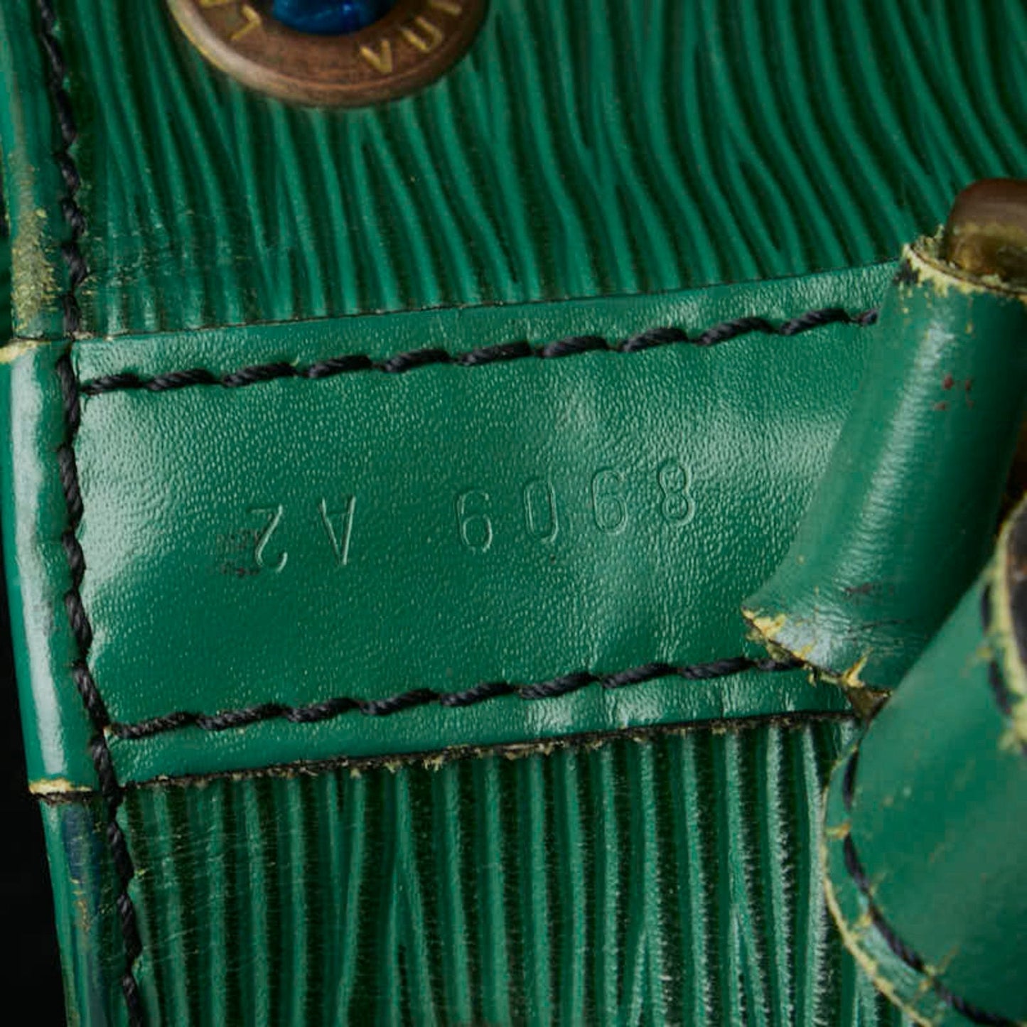 Louis Vuitton Epi Borneo Green Leather Shoulder Bag