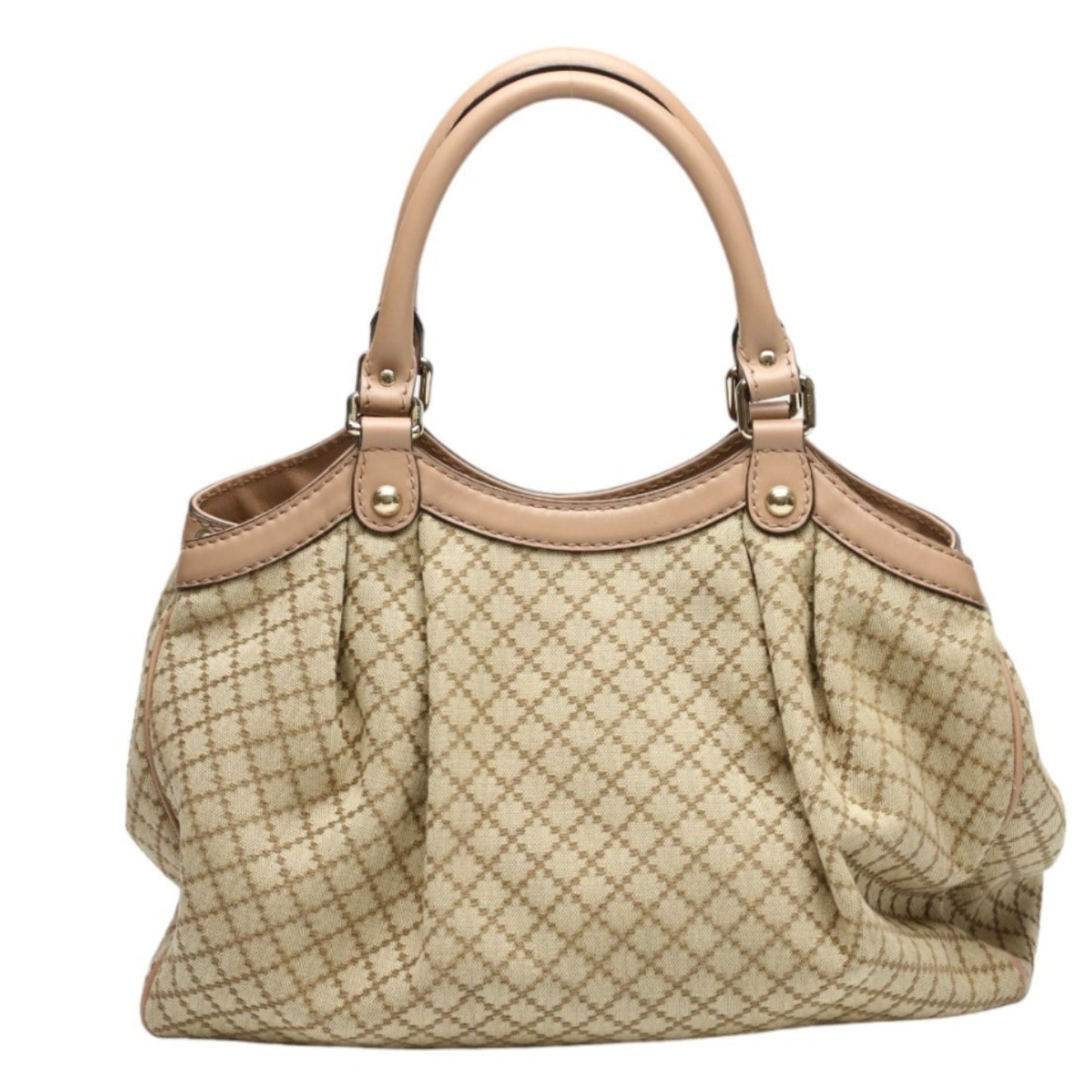 Gucci Diamante Beige Gg Canvas Handbag Tote Bag