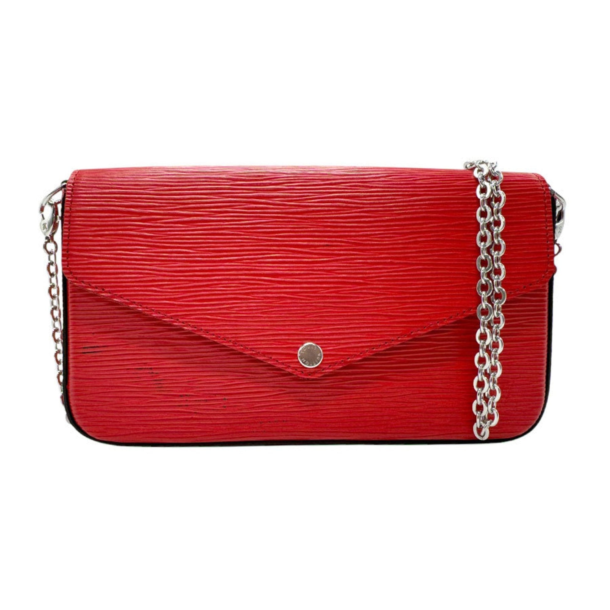 Louis Vuitton Red Color Epi Leather Pochette Shoulder Bag ()