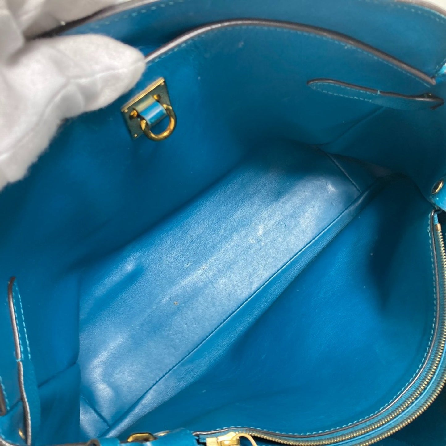 Louis Vuitton Blue Leather Shoulder Bag