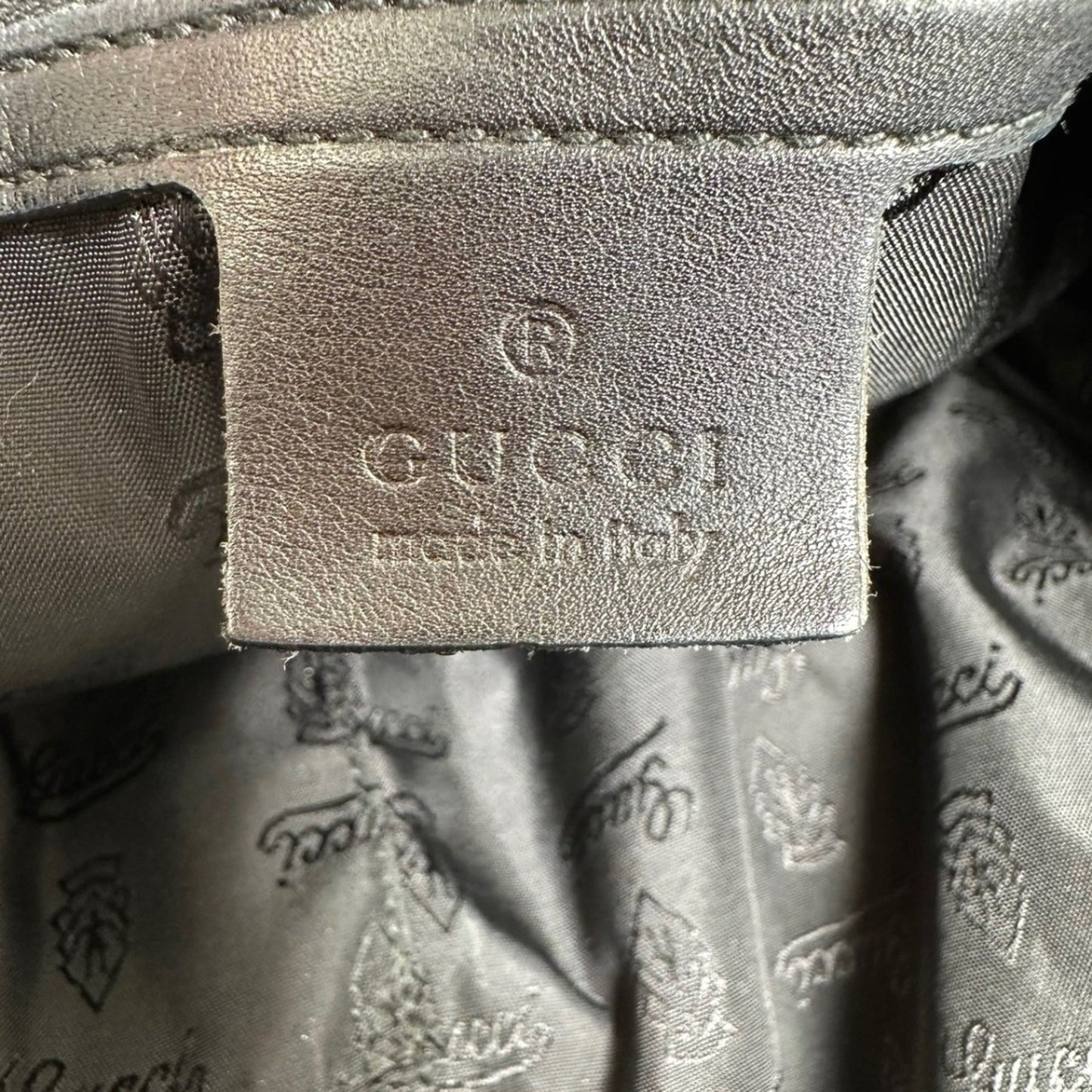 Gucci Black Leather Tote Bag